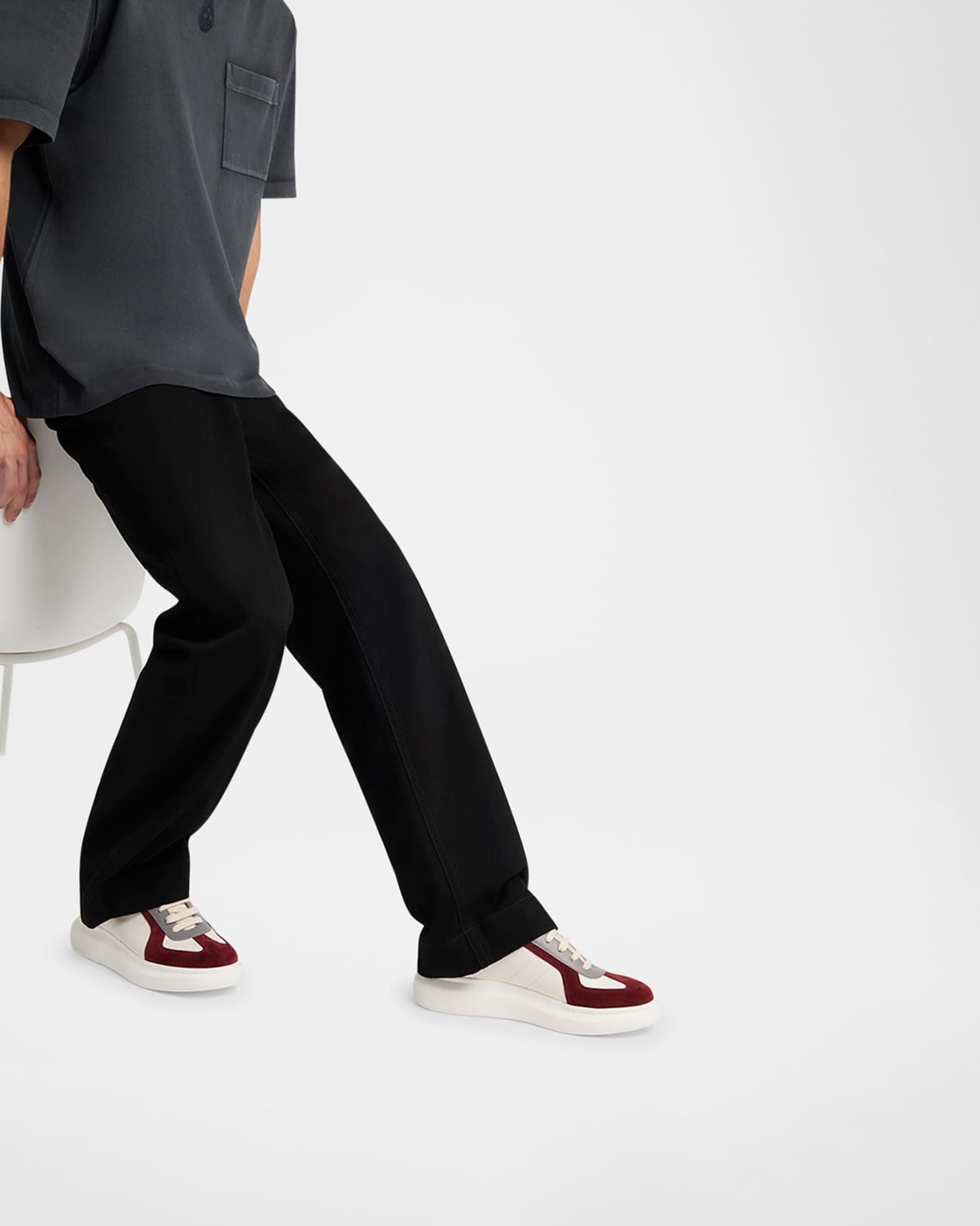 Men's Retro Trainer Leather and Suede Low-Top Sneakers Product Image