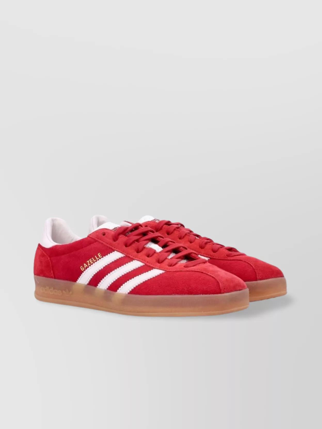 ADIDAS ORIGINALS Gazelle Suede Sneakers With Branded Heel In Red Product Image