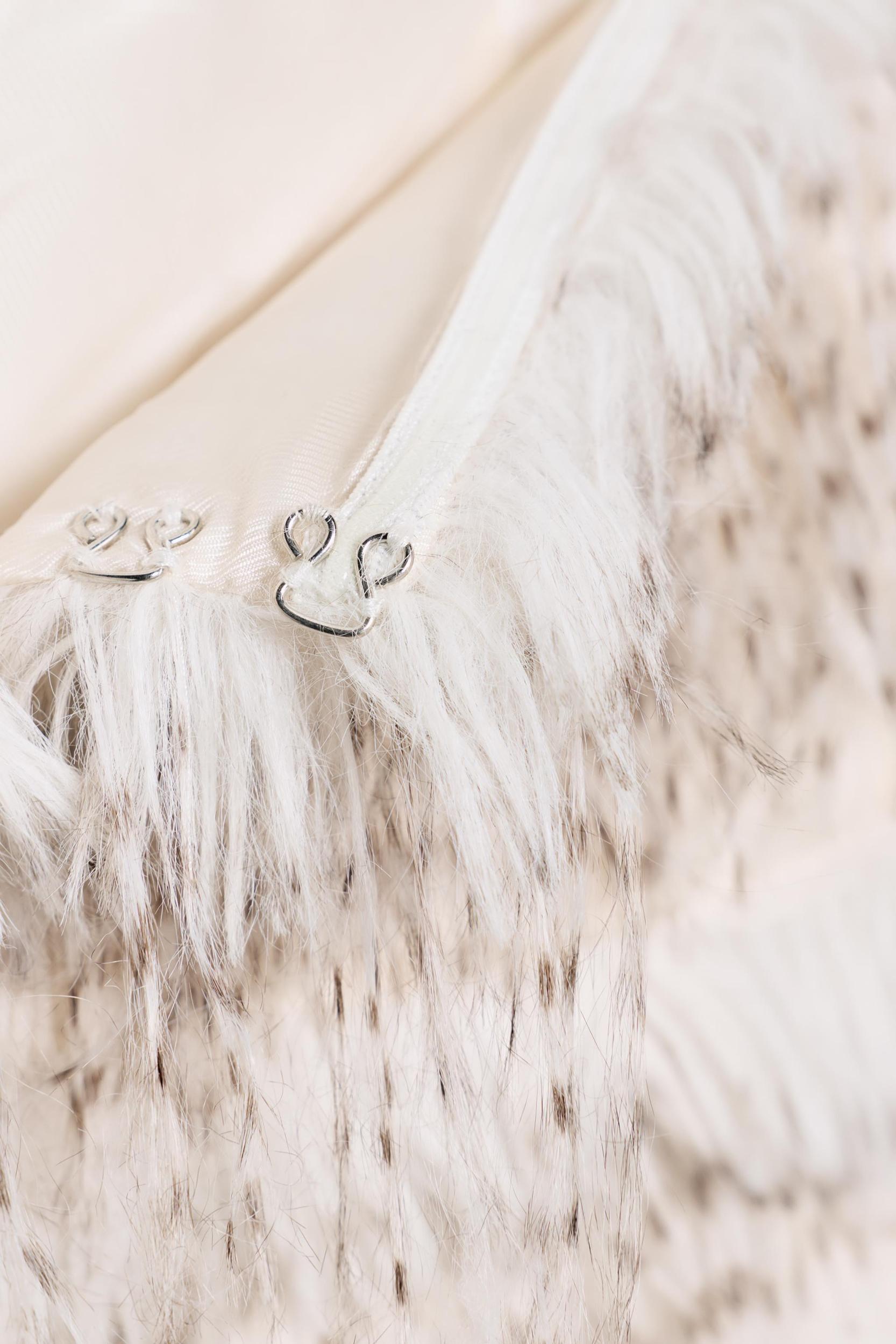 FAUX FUR HALTER TOP Product Image