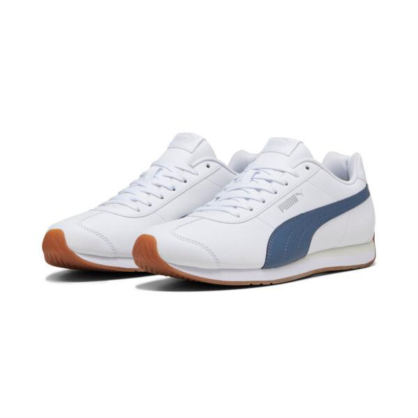 PUMA Turin III Men's Sneakers in White/Inky Blue/Gum Product Image