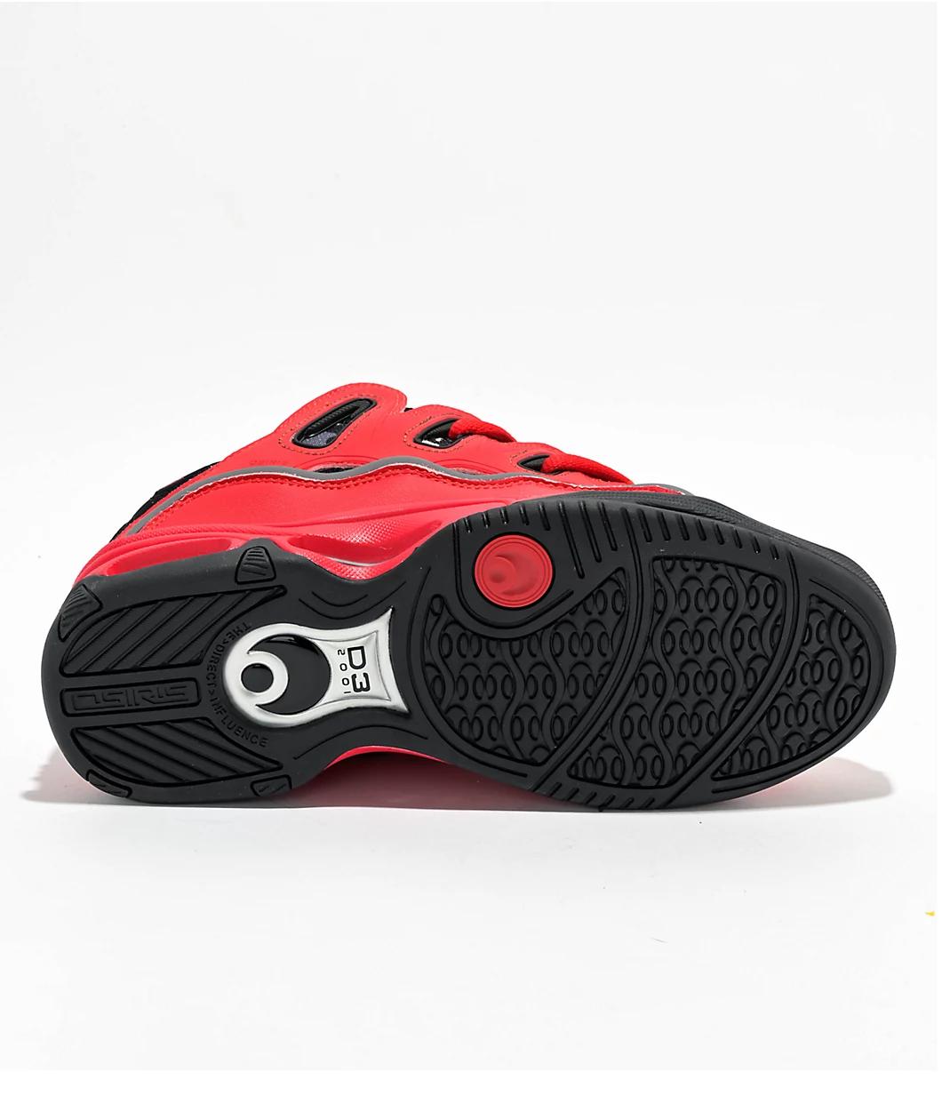 Osiris D3 2001 Red, Grey & Black Skate Shoes Product Image