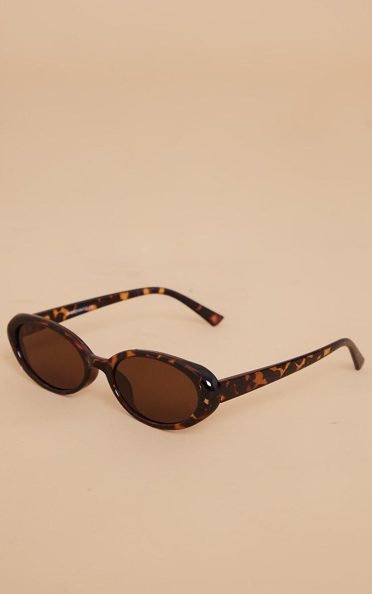 Tortoiseshell Small Oval Sunglasses Product Image