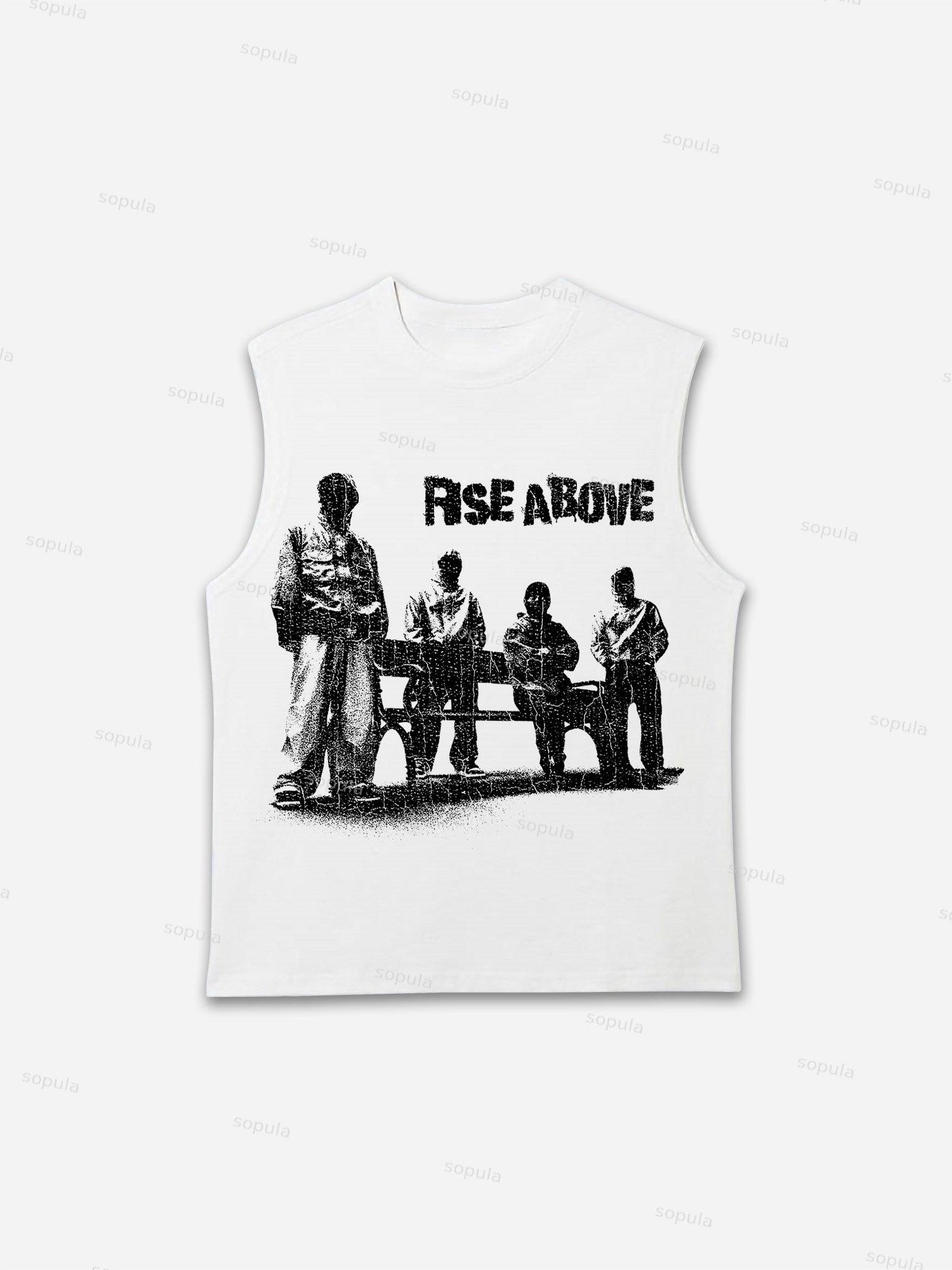 Rise Above Street Portrait Graphic Tank Top Product Image