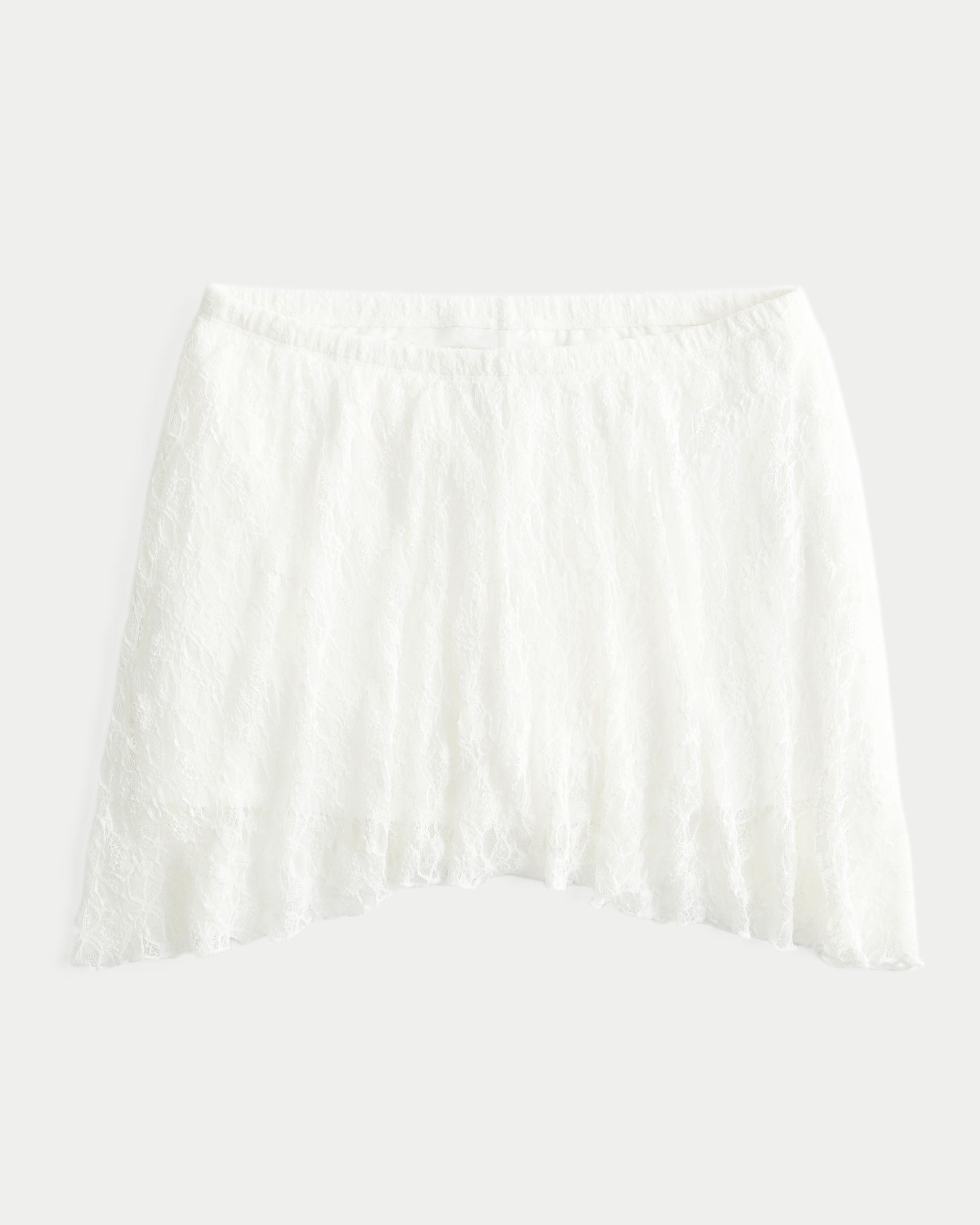 Chiffon Asymmetrical Hem Mini Skirt Product Image