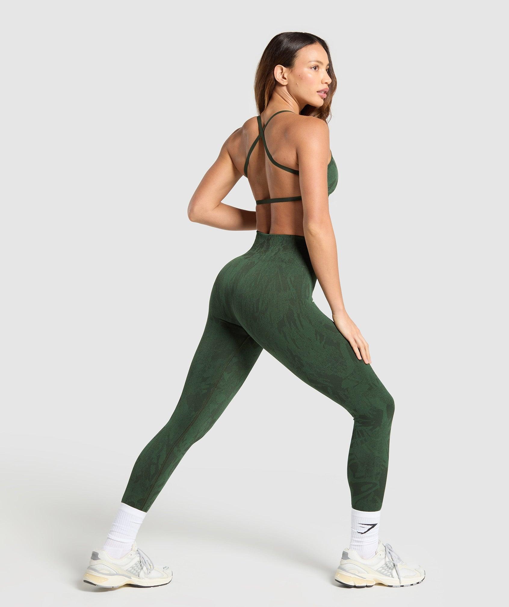 Gymshark Adapt Camo Seamless Leggings - Green Female Product Image