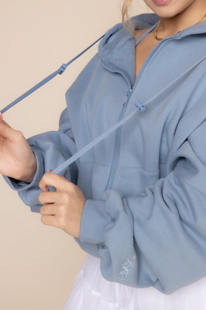 Zip Cloud Hoodie - Blue Storm Product Image