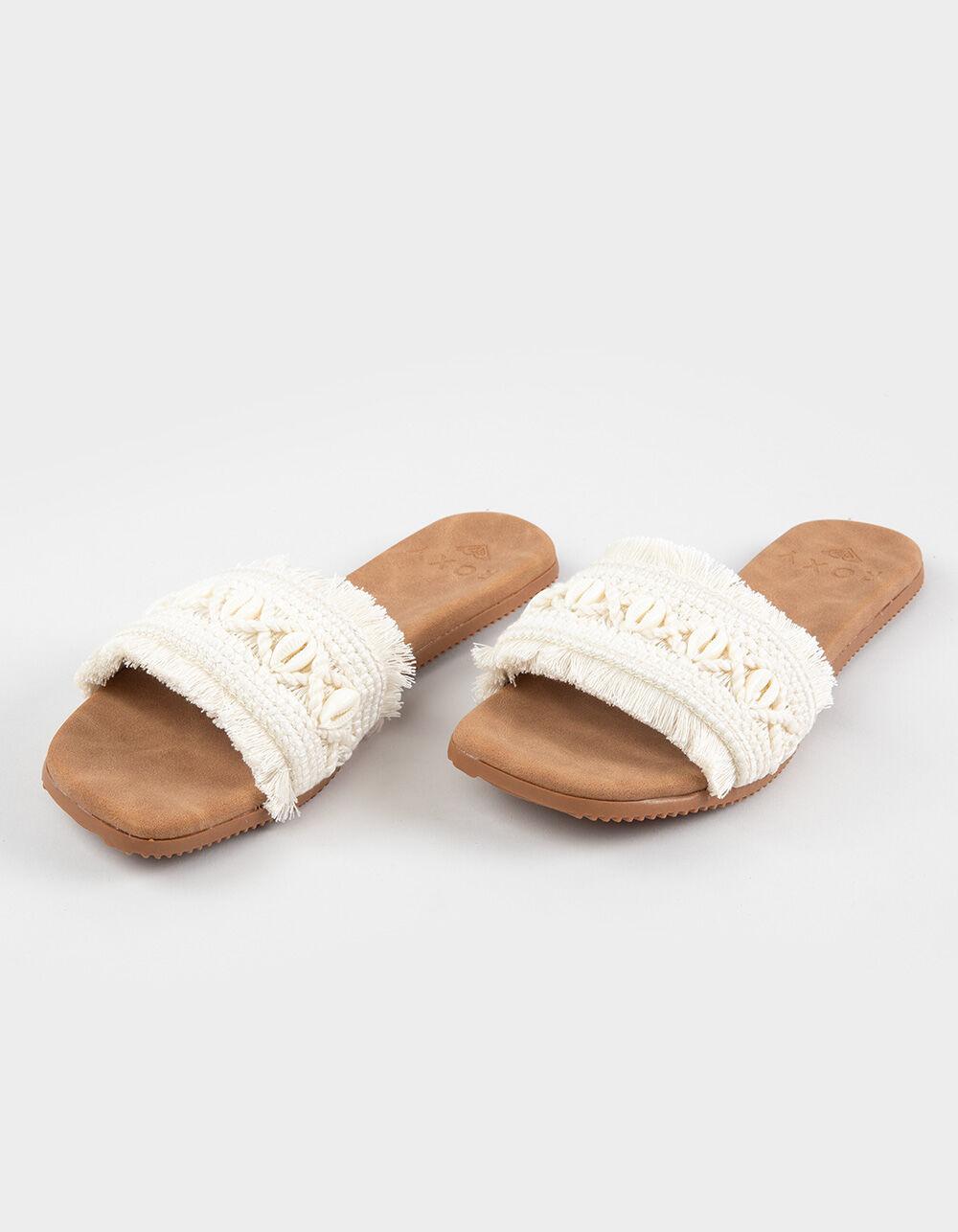 ROXY Positano Womens Slide Sandals - CREAM Product Image