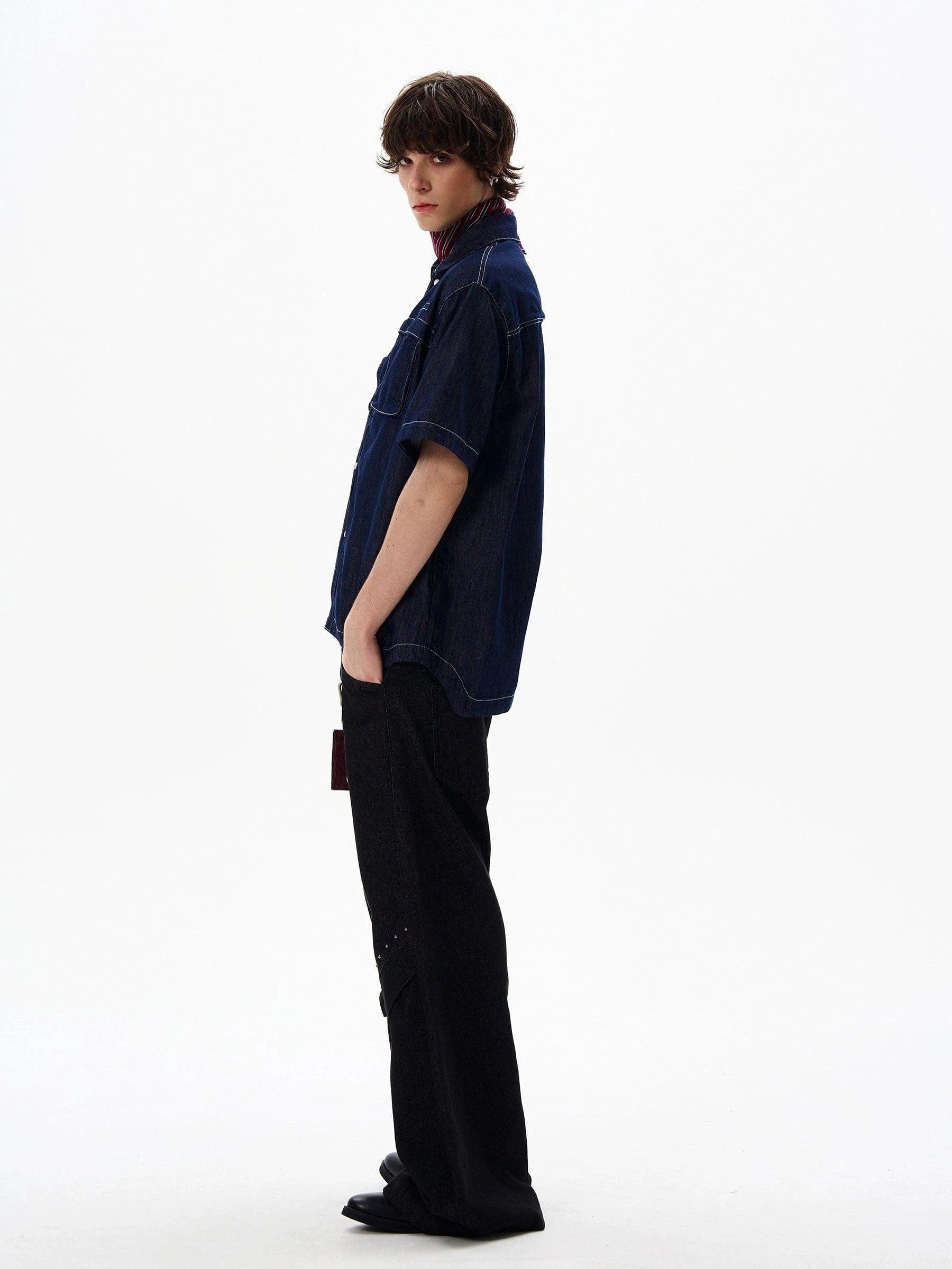 RT No. 13055 DENIM BUTTON-UP SHIRT Product Image