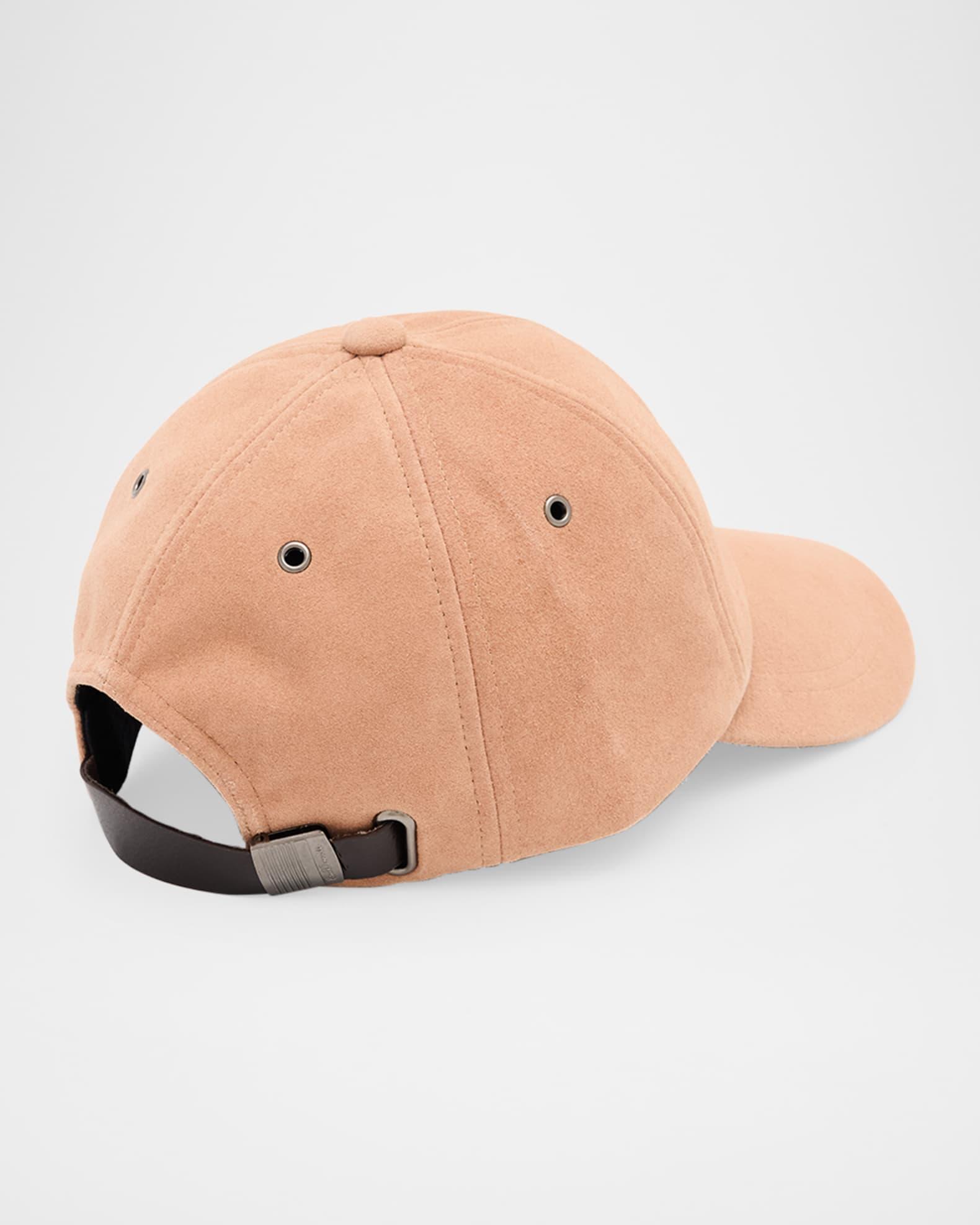 Men's Suede Signature Stripe Applique Baseball Cap Product Image