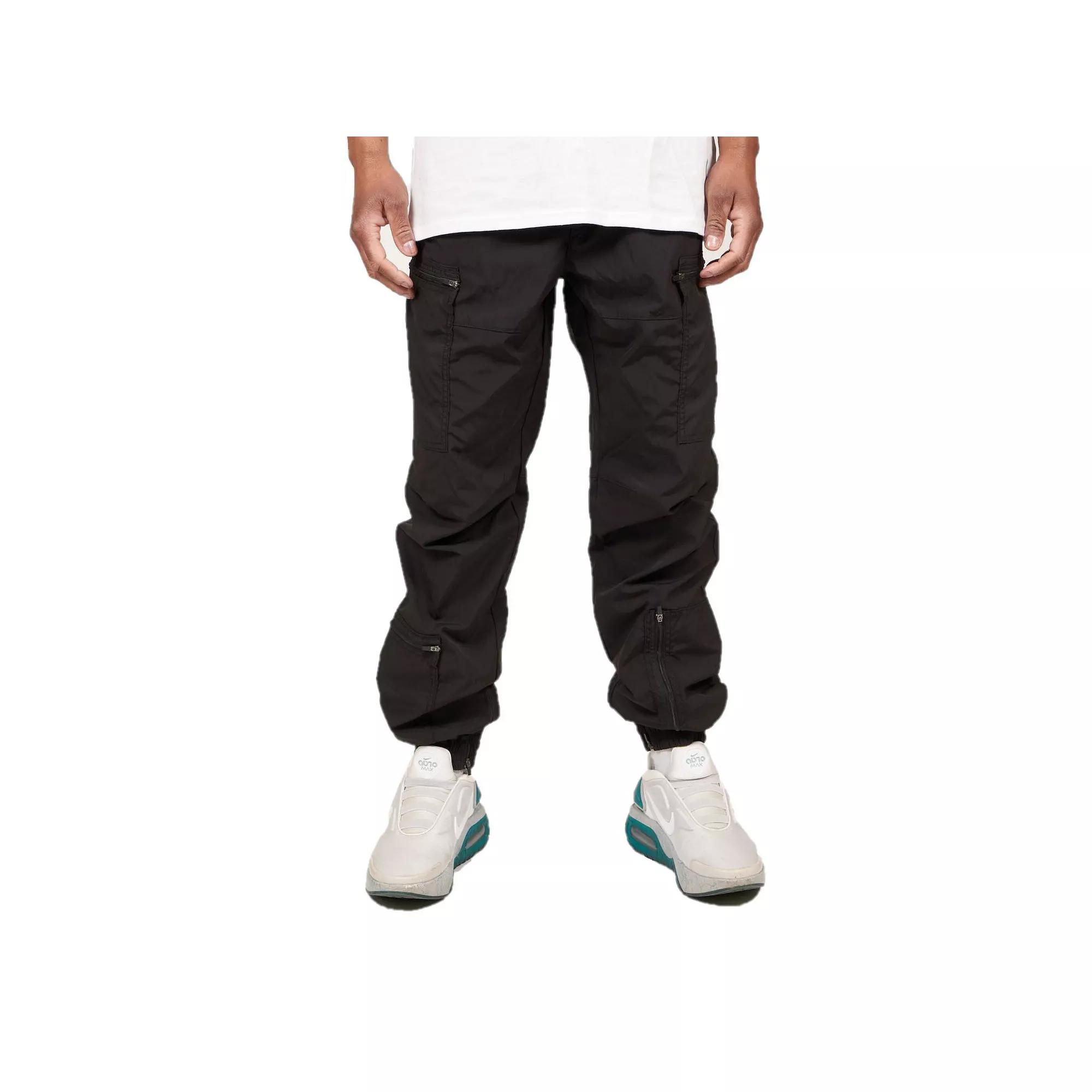 Men's Caliber Denim Co. Stealth Nylon Cargo Joggers, Size: Small, Black Product Image