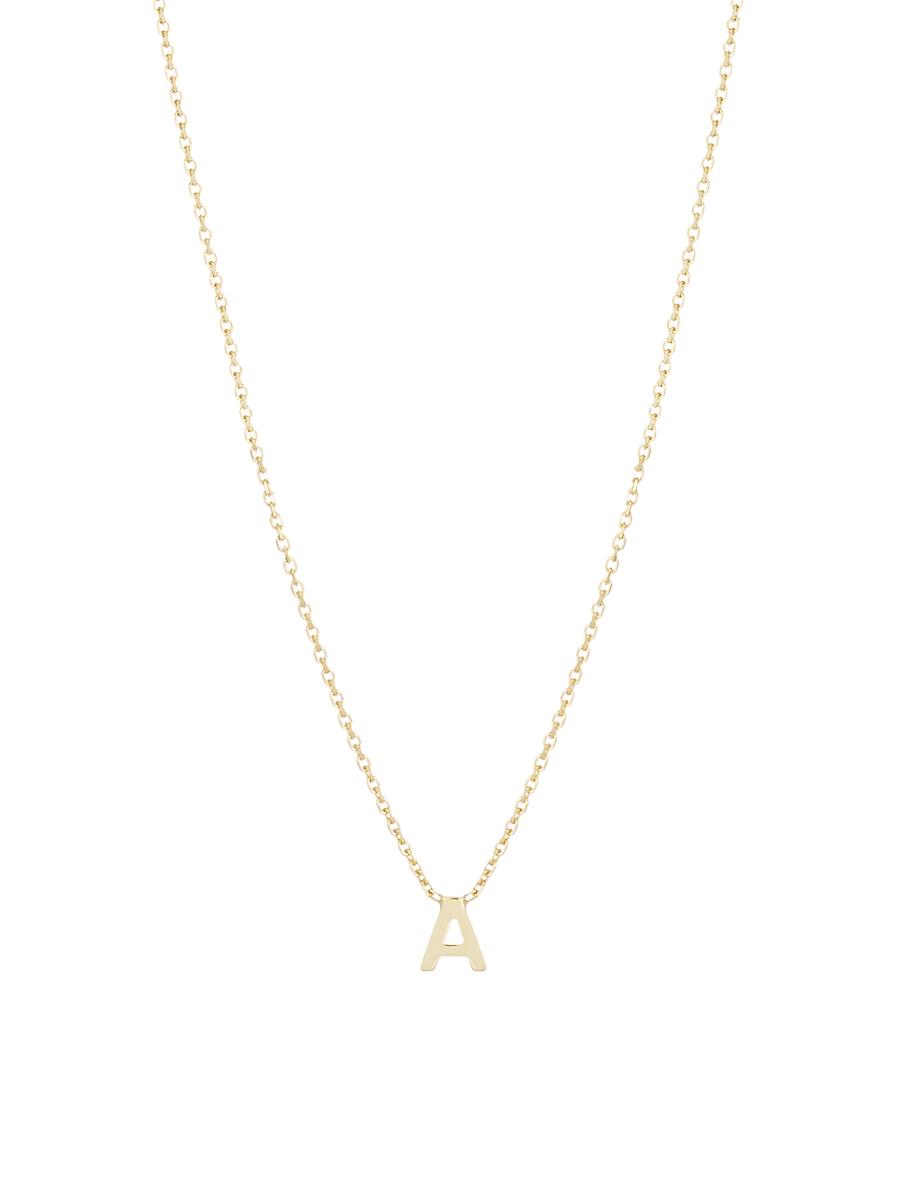 Womens 14K Yellow Gold Initial Pendant Necklace Product Image