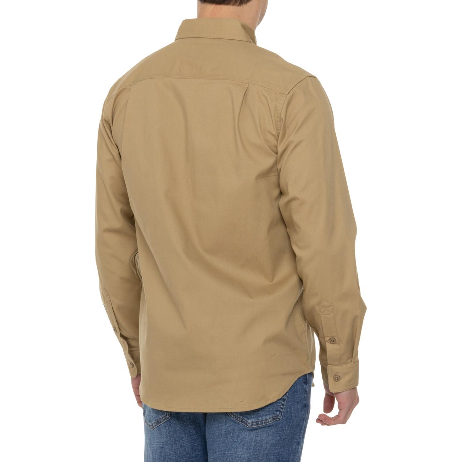 Carhartt 102538 Big and Tall Rugged Professional Series Relaxed Fit Canvas Shirt - Long Sleeve Product Image