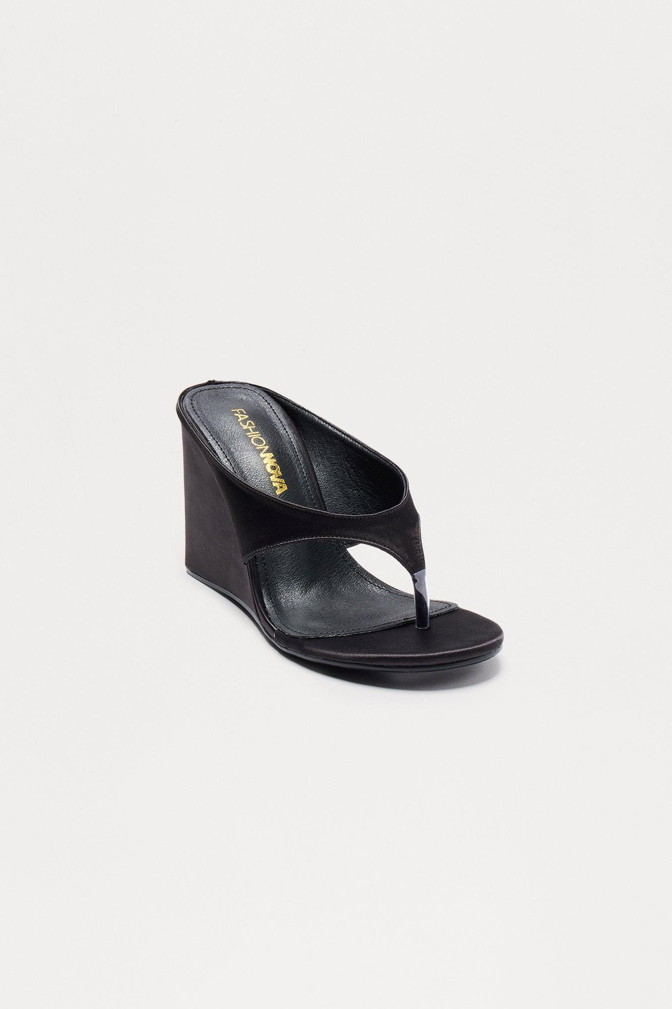 Simona Thong Wedges - Black Female Product Image