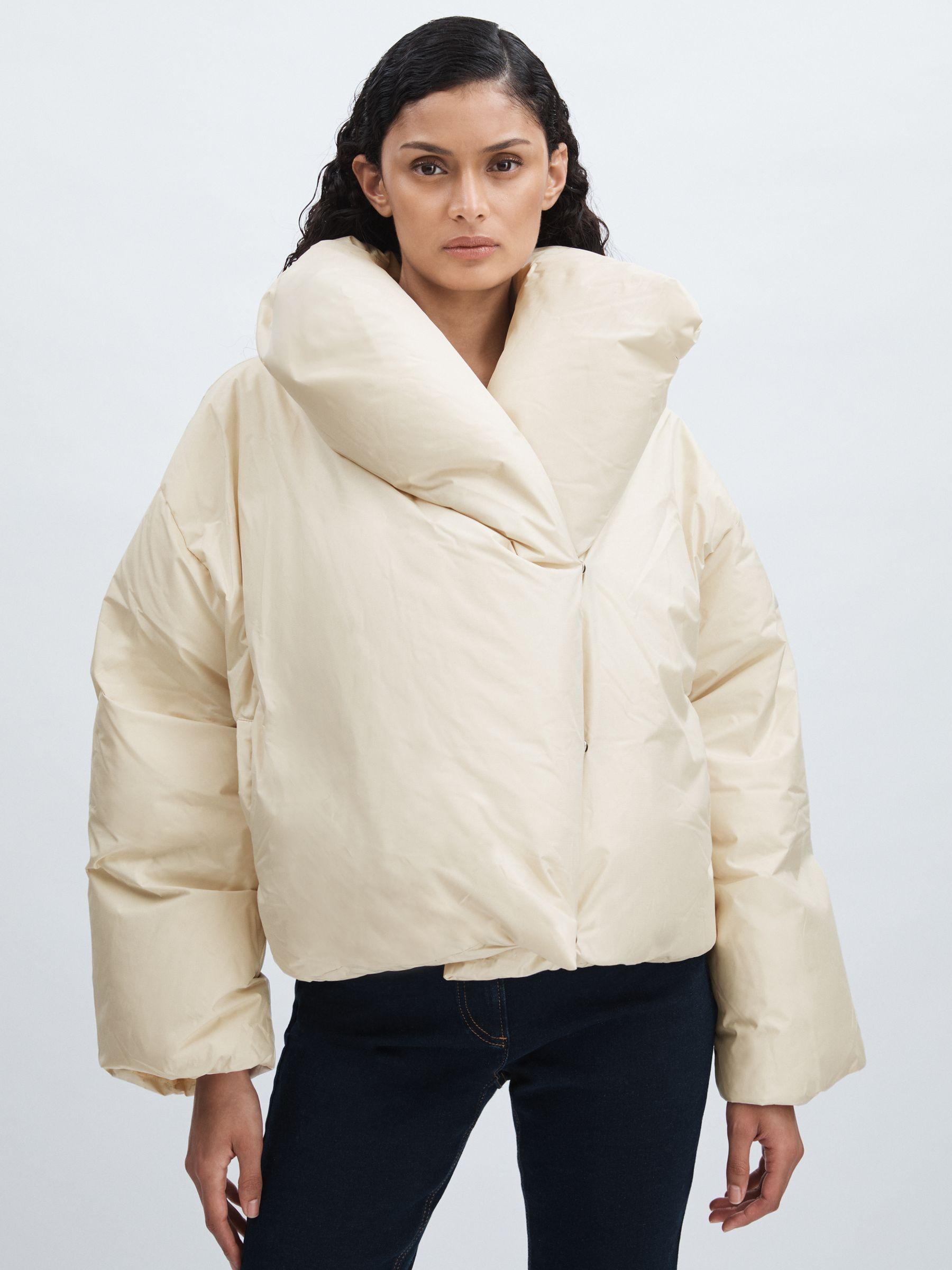 Meotine Oversized Puffer Jacket in Cream Product Image
