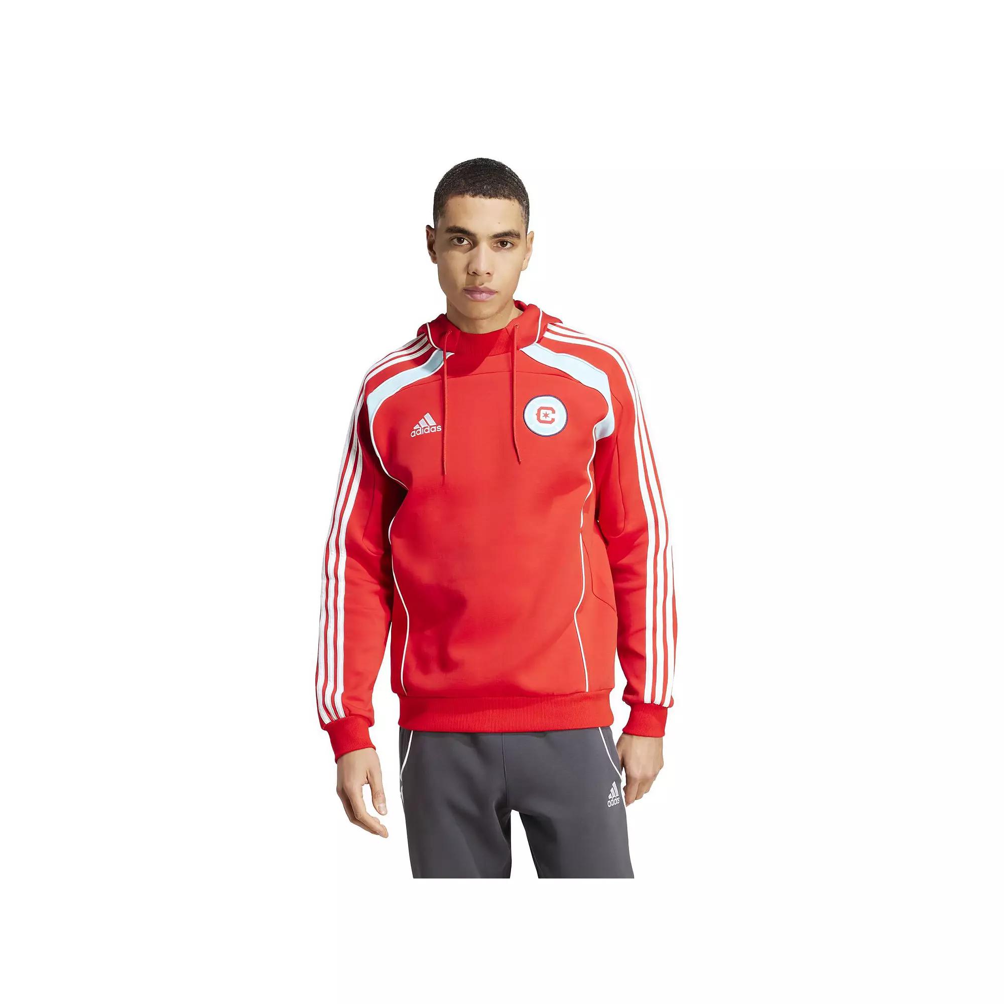 Men's adidas Red Chicago Fire 2025 Travel Pullover Hoodie, Size: Medium, Cfs Red Product Image