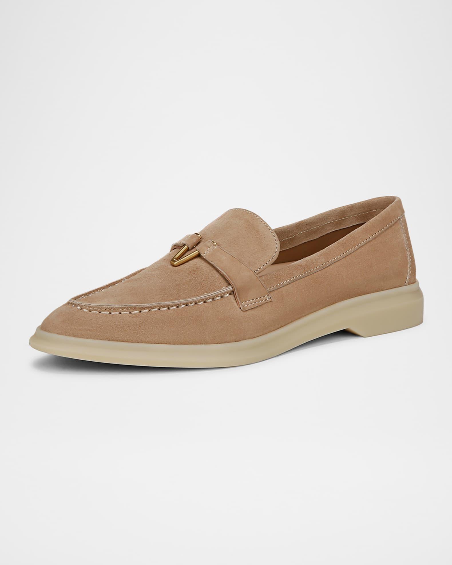 Ailey Suede Medallion Slip-On Loafers Product Image