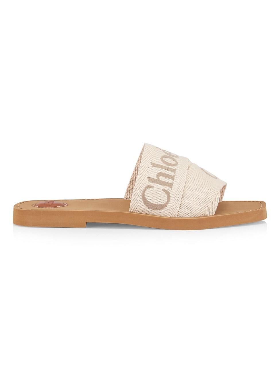 Chloe Womens Woody Logo Slide Sandals Product Image