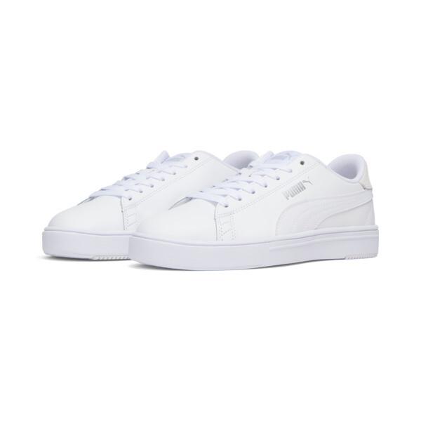 PUMA Serve Pro Lite Women's Sneakers in White/Silver/Grey Product Image