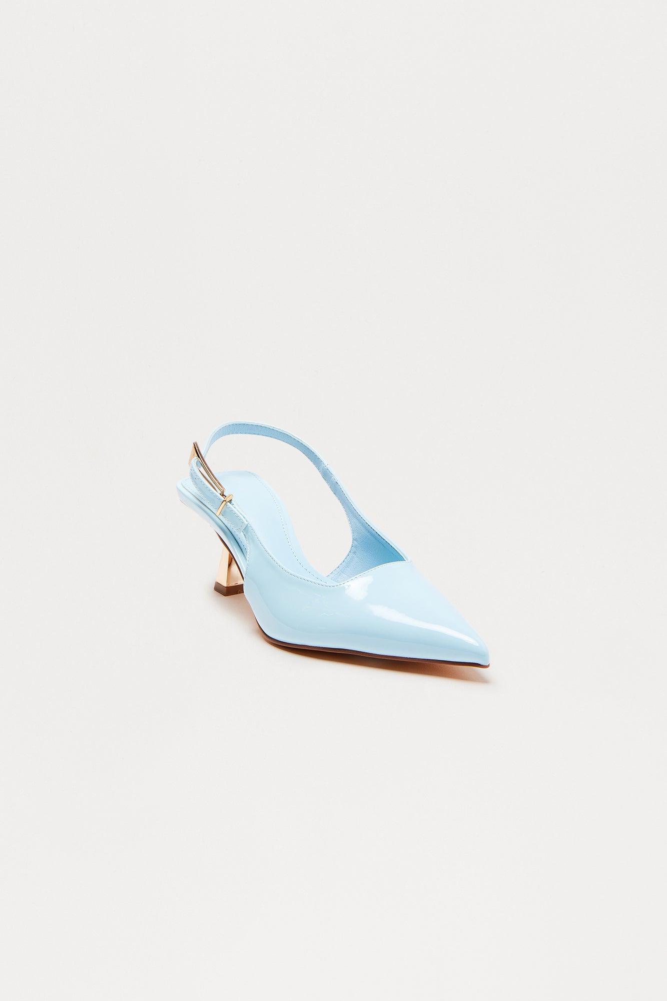Cassandra Slingback Kitten Heels - Light Blue Female Product Image
