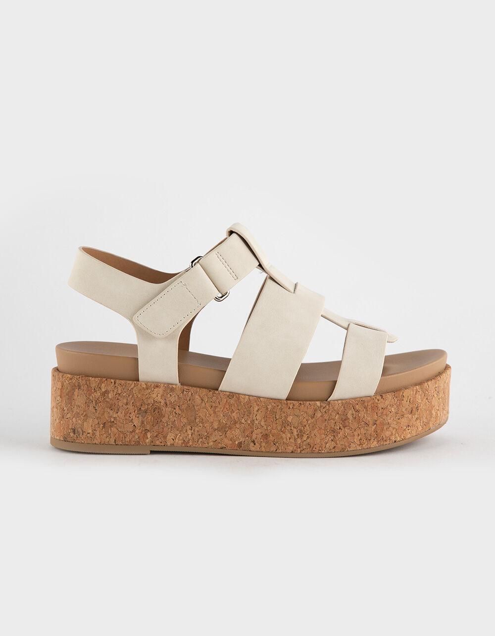 SODA Amenda Womens Fisherman Sandals - BEIGE Product Image