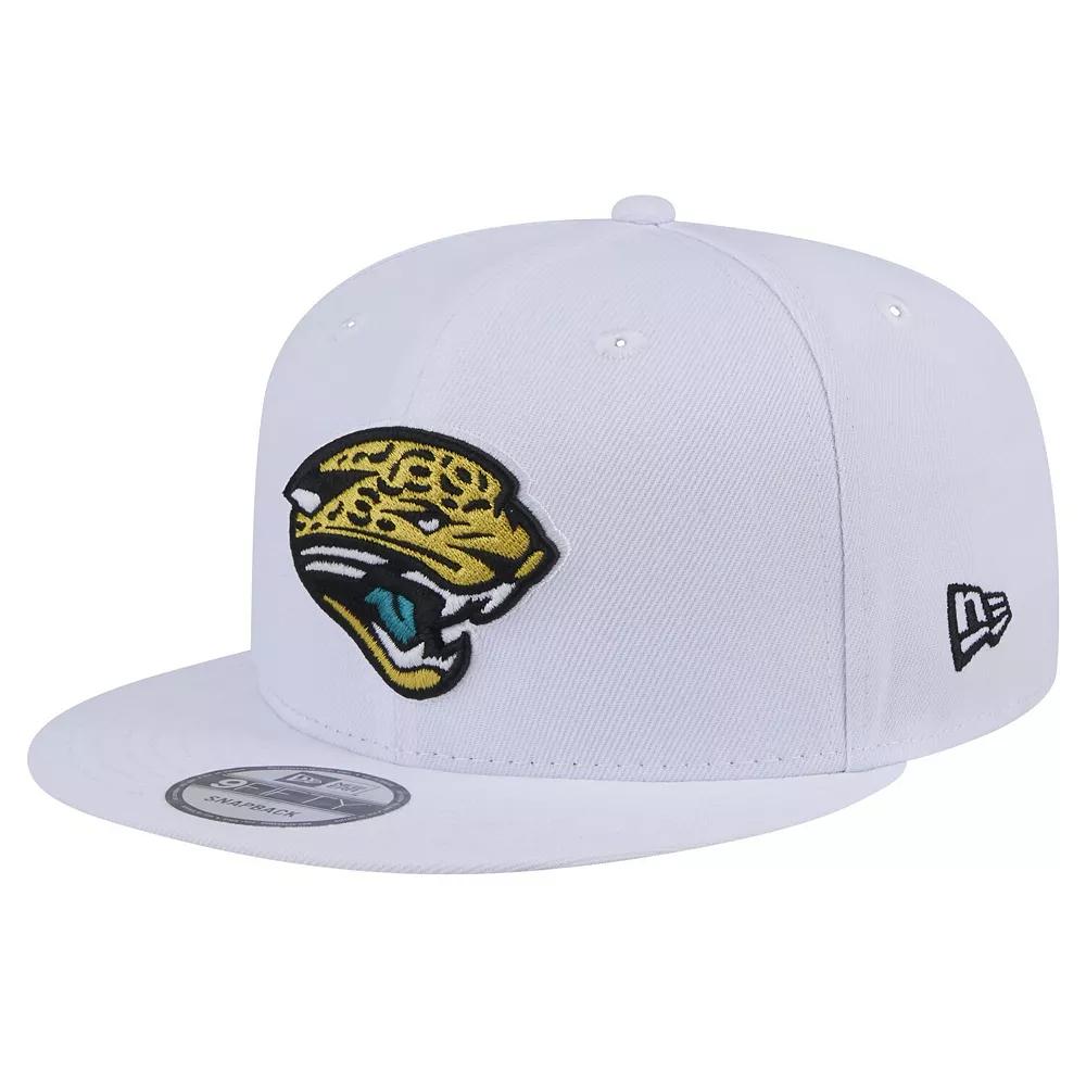Men's New Era White Jacksonville Jaguars Throwback Logo Standard 9FIFTY Snapback Hat Product Image