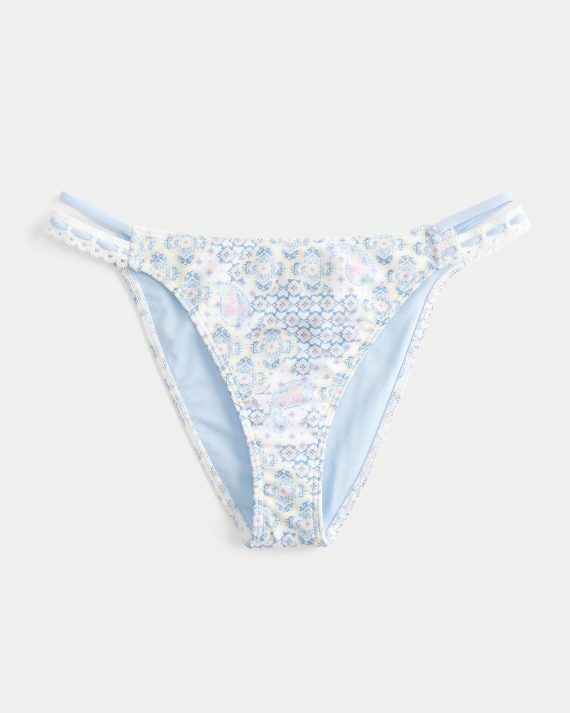 Stitched Double-Strap Cheeky Bikini Bottom Product Image