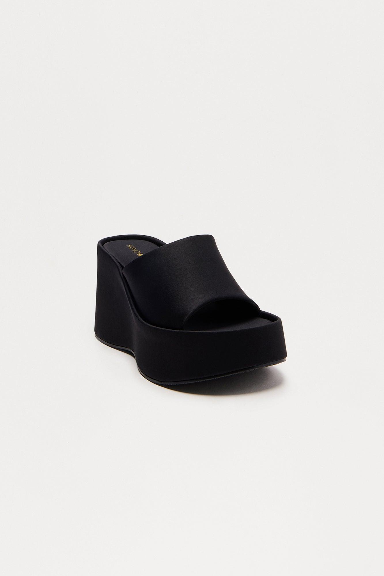 Ulani Platform Wedges - Black Product Image