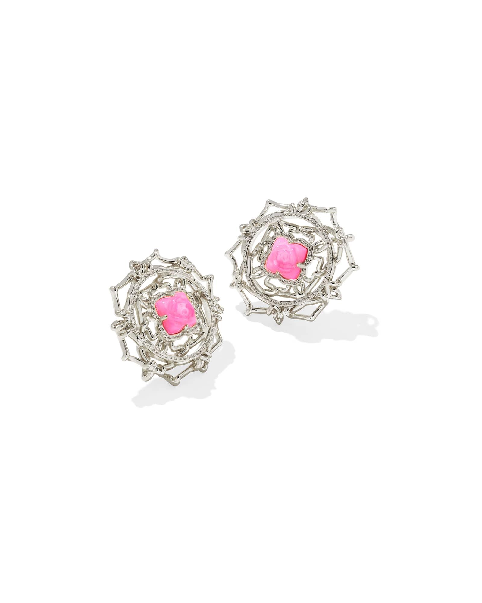 Mallory Rose Silver Convertible Statement Earrings Product Image