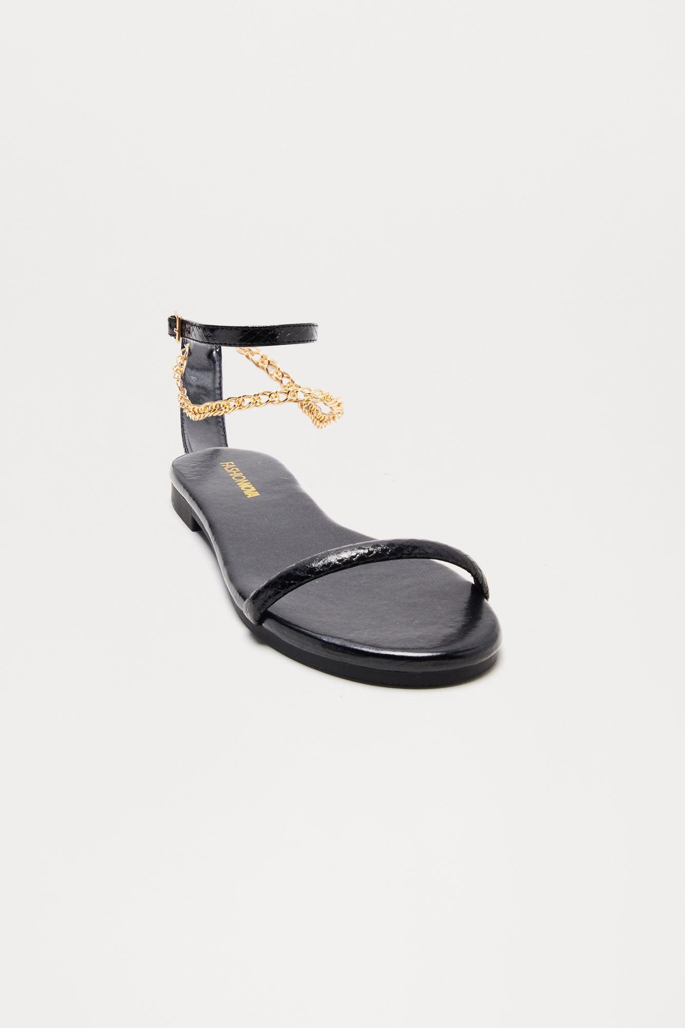 Connley Chain Sandals - Black Female Product Image