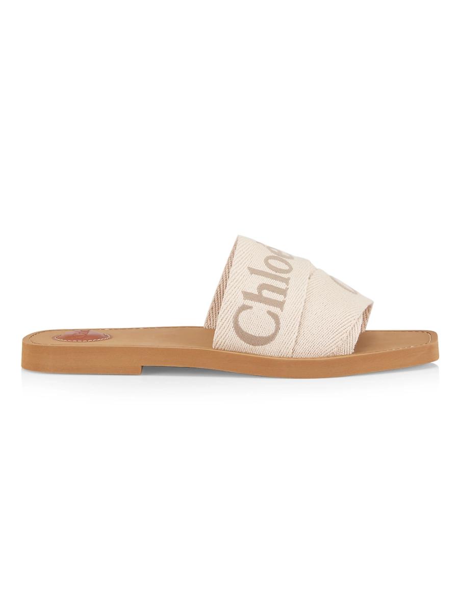 Chloe Womens Woody Logo Slide Sandals Product Image