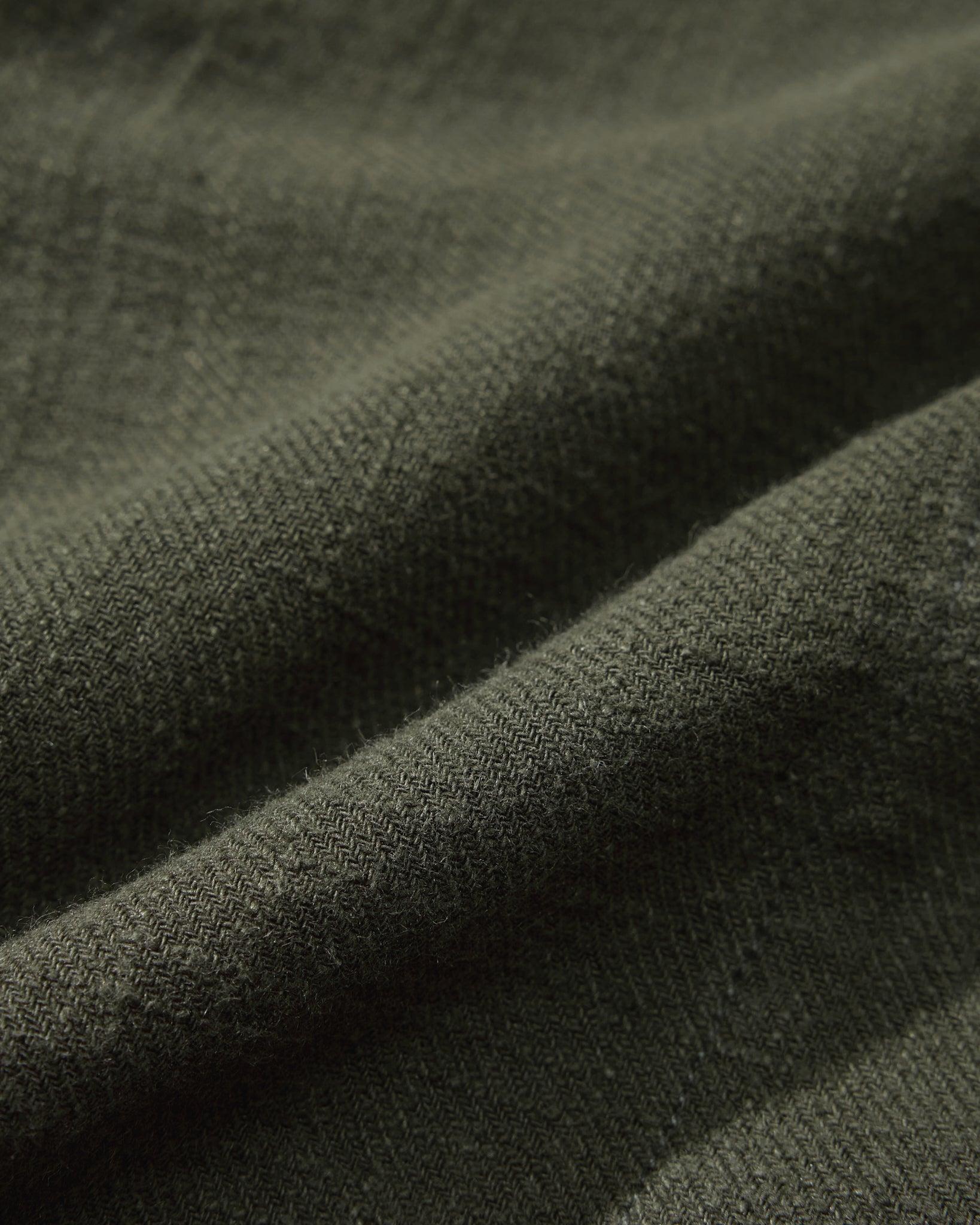 Nelson Ramie Stand Up Collar Blazer - Dark Olive Product Image