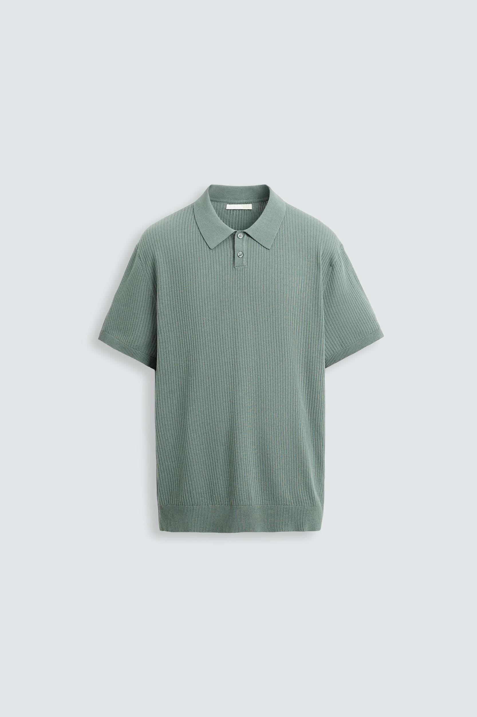 RIB KNIT POLO SHIRT Product Image
