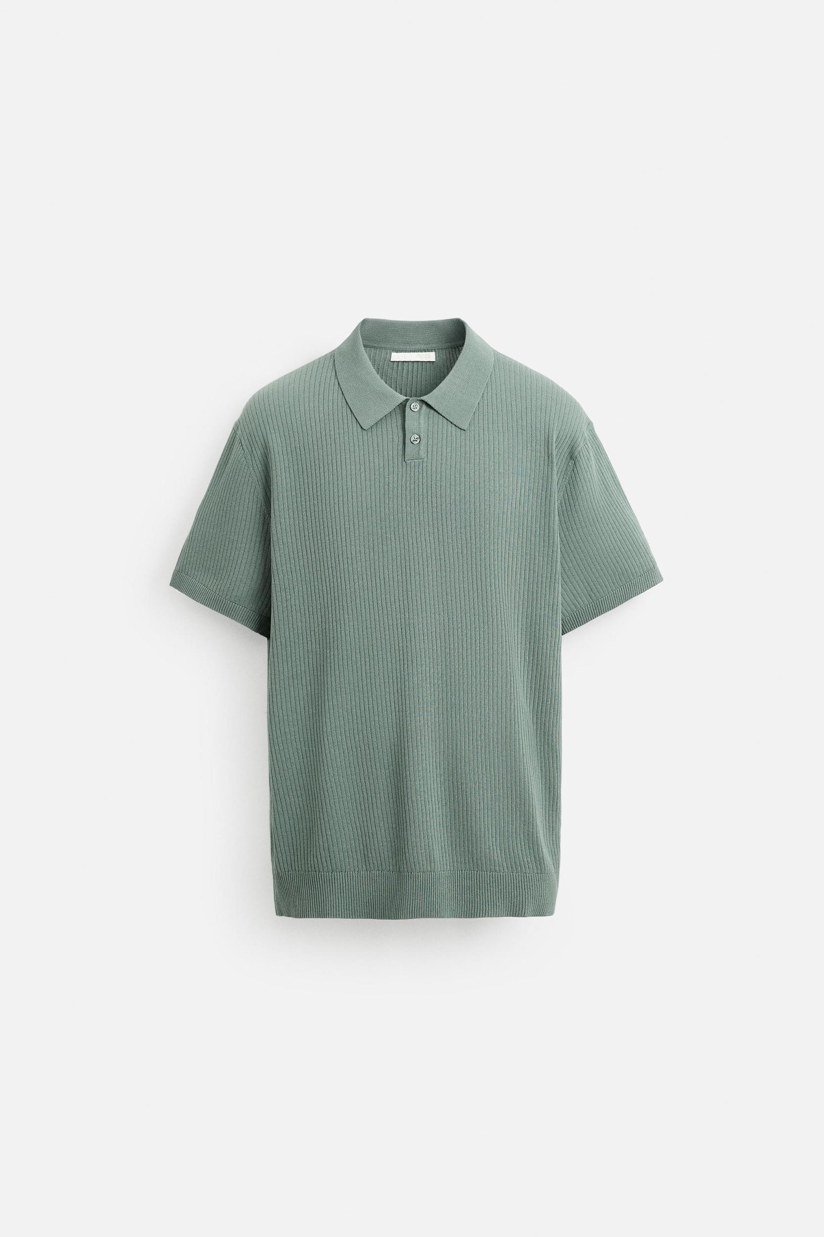 RIB KNIT POLO SHIRT Product Image