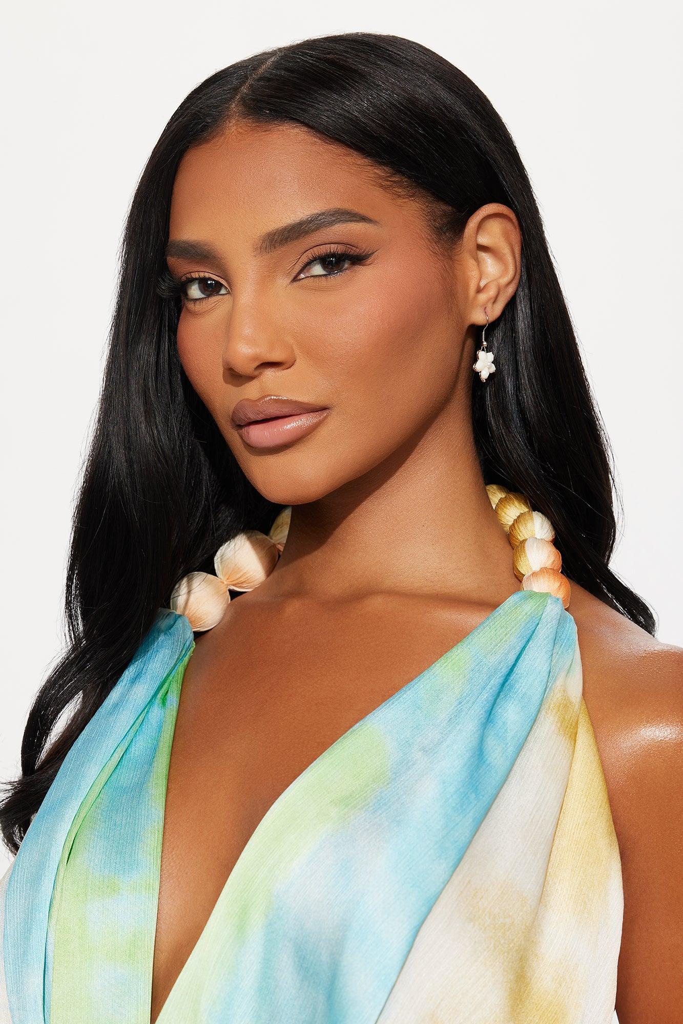 Soft Stem Drop Floral Earrings - Ivory Female Product Image