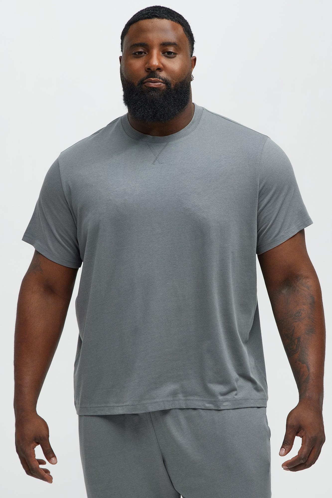 Essential Modal Lounge Short Sleeve Tee - Slate Grey Product Image