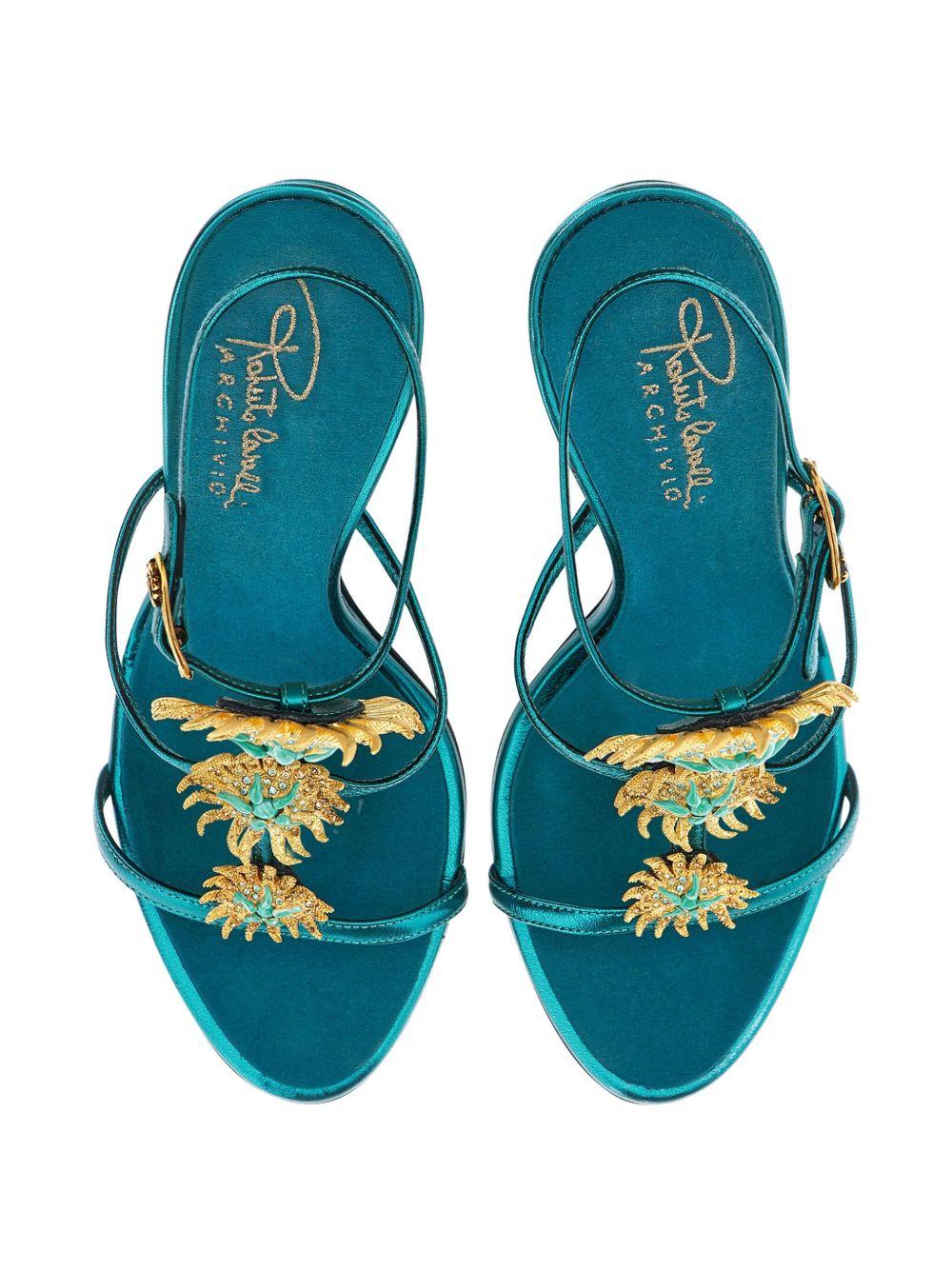 floral-appliqué sandals Product Image