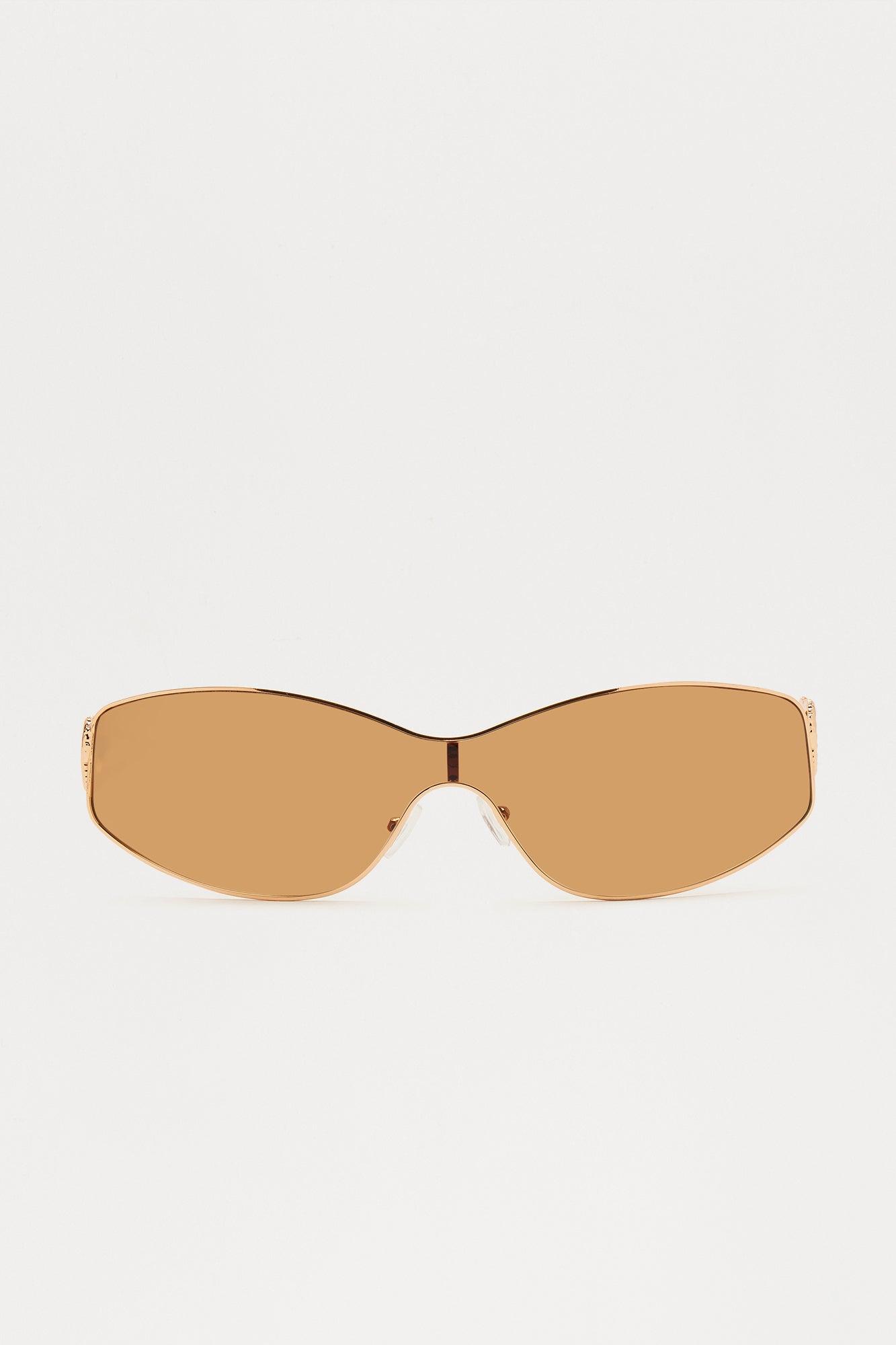 Heartbreaker Shield Sunglasses - Brown Product Image