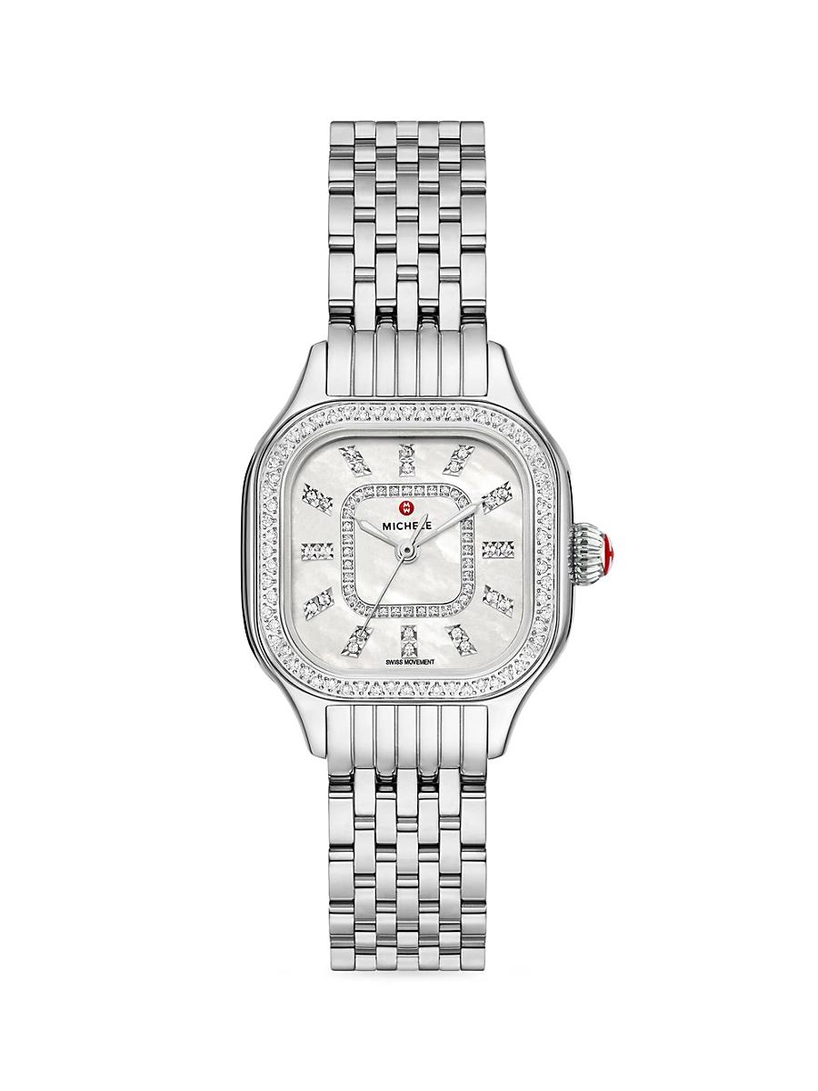 Womens Meggie Stainless Steel & 0.19 TCW Diamond Bracelet Watch/29MM Product Image