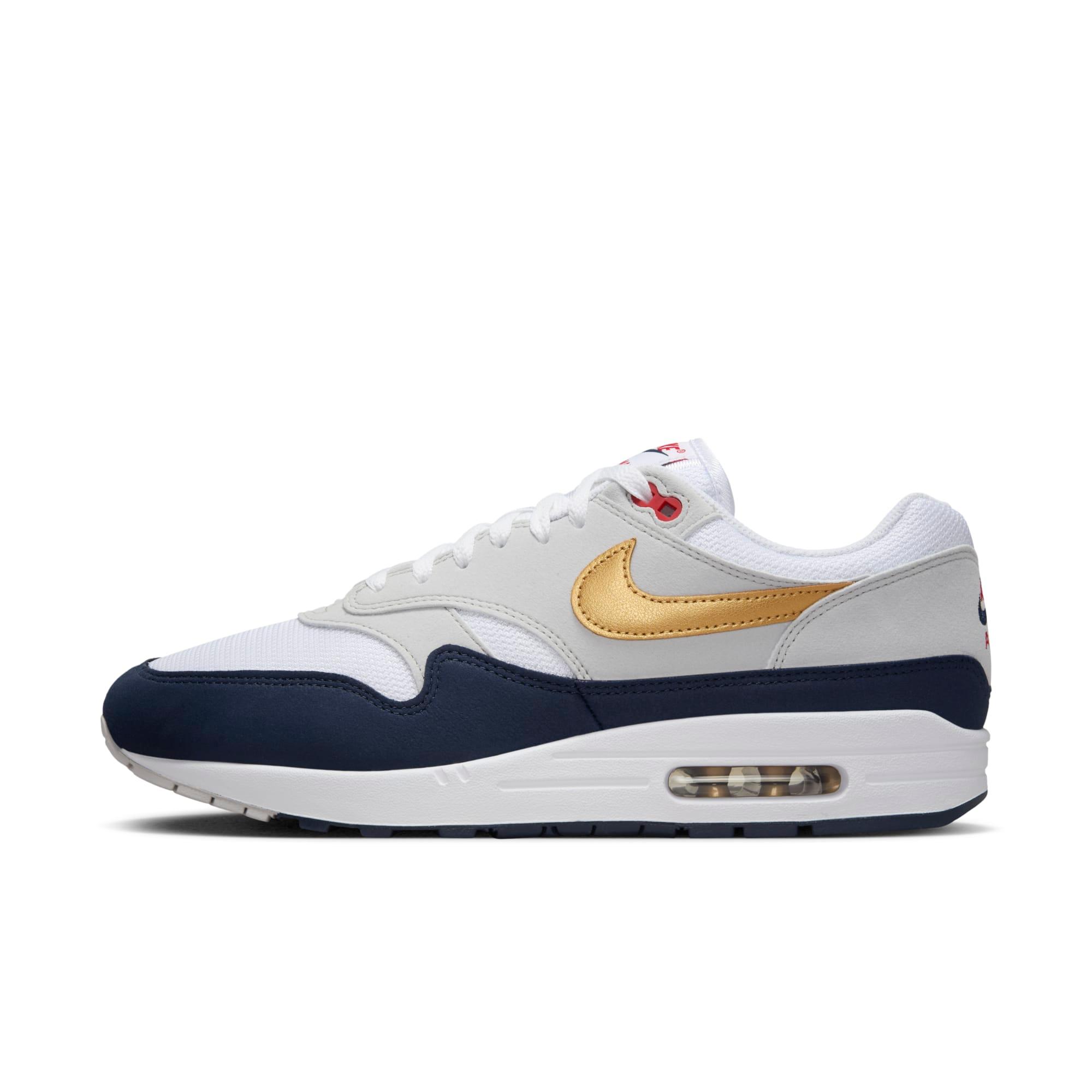 Nike Mens Nike Air Max 1 - Mens Running Shoes Coconut Milk/Burgundy Crush Product Image