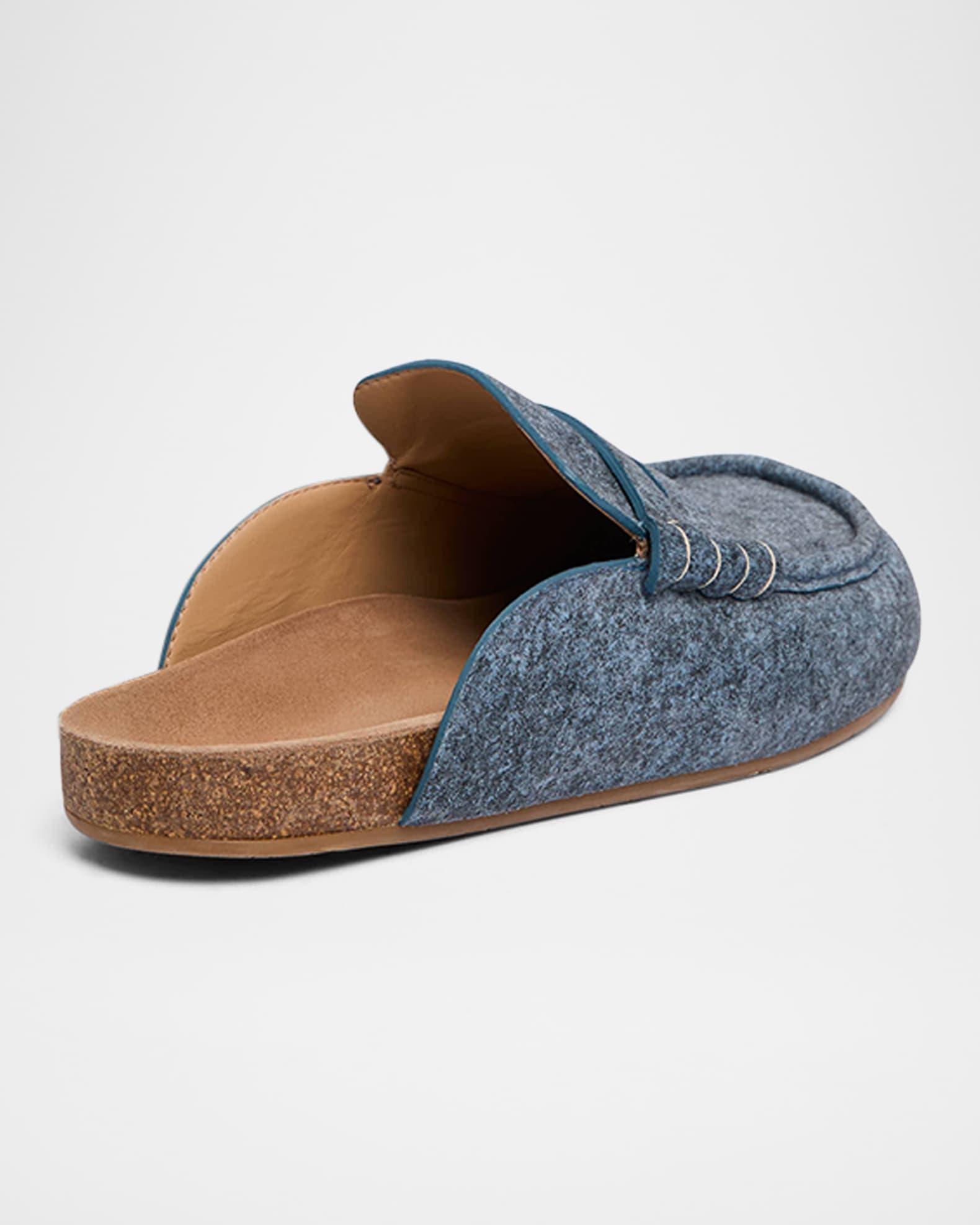 Suede Stitch Loafer Mules Product Image