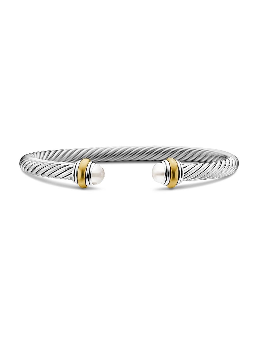 Womens Classic Cable Bracelet in Sterling Silver Product Image
