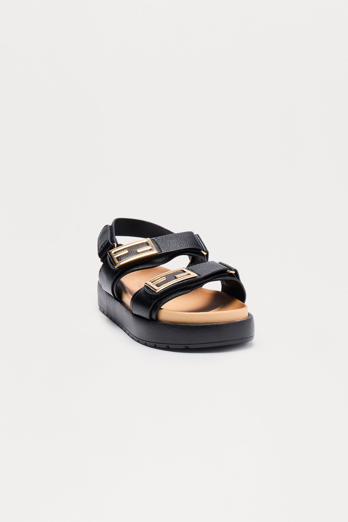 Shane Hardware Platform Sandals - Black Female Product Image
