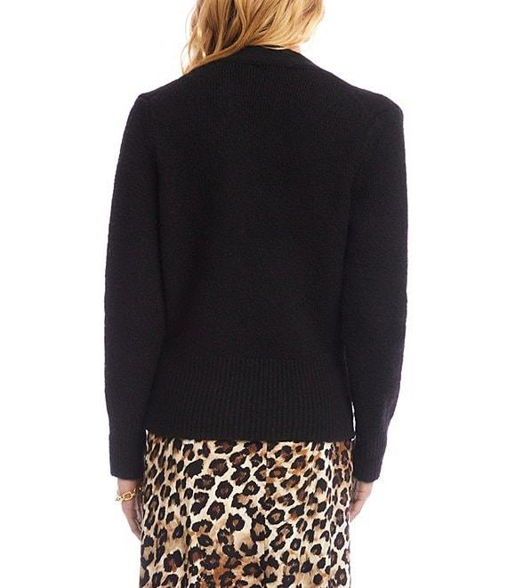Karen Kane Knit Long Sleeve Faux Wrap Top Product Image