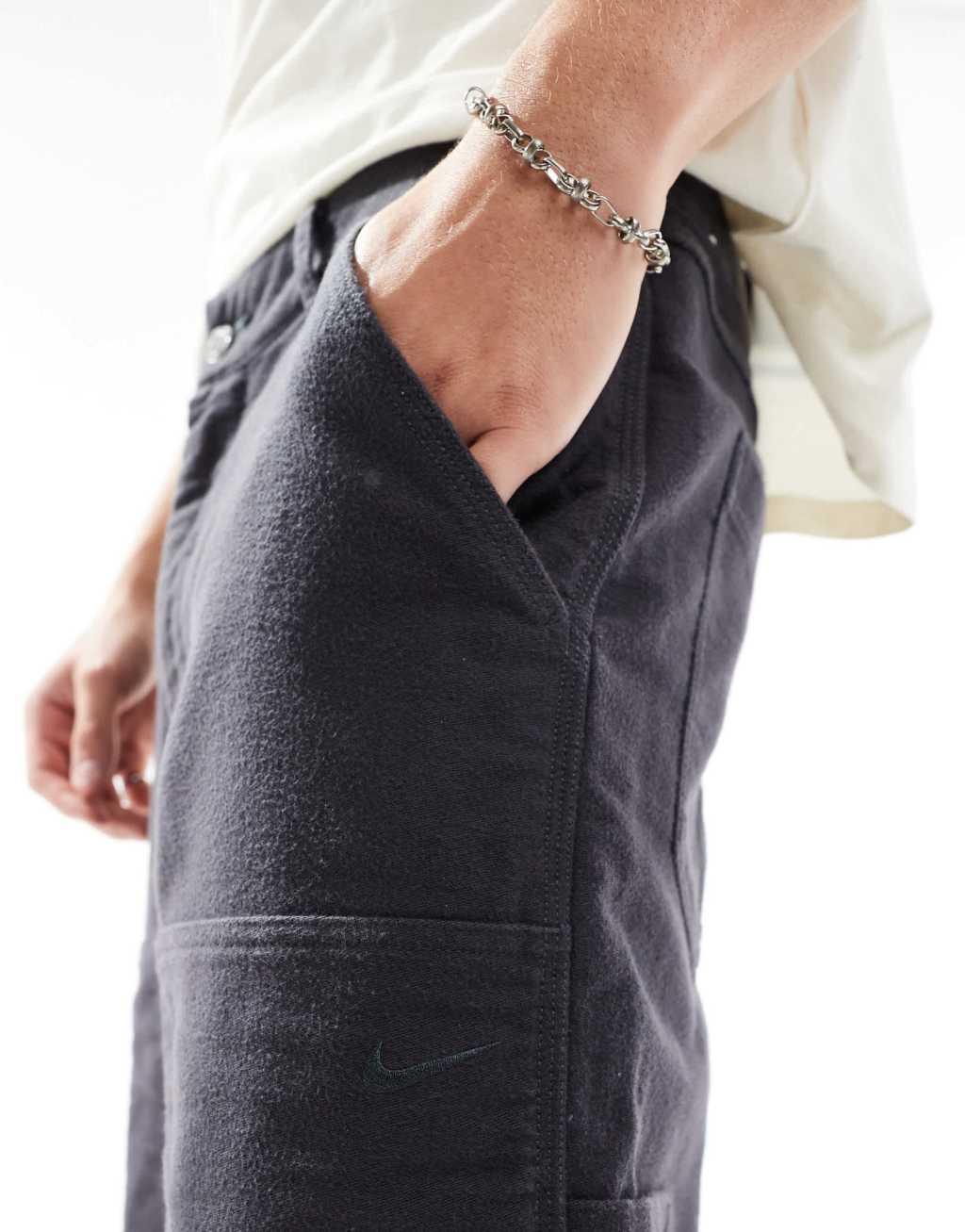 Nike Life double knee pants in black Product Image