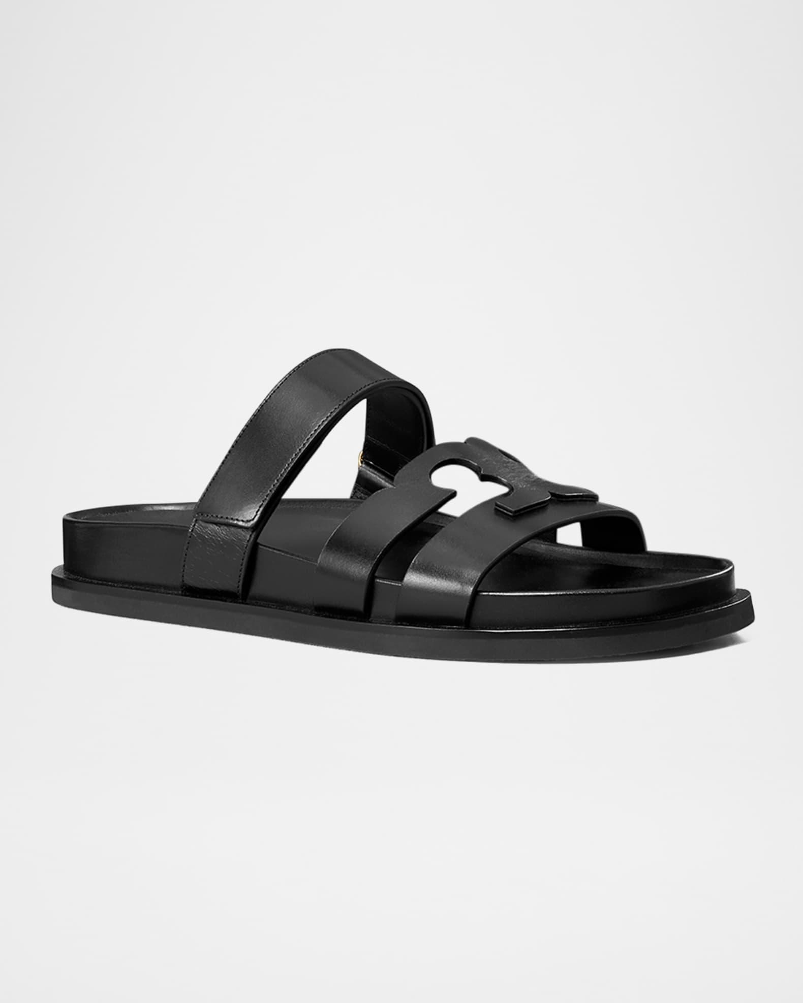 Ines Leather Triple-Band Sport Mule Sandals Product Image