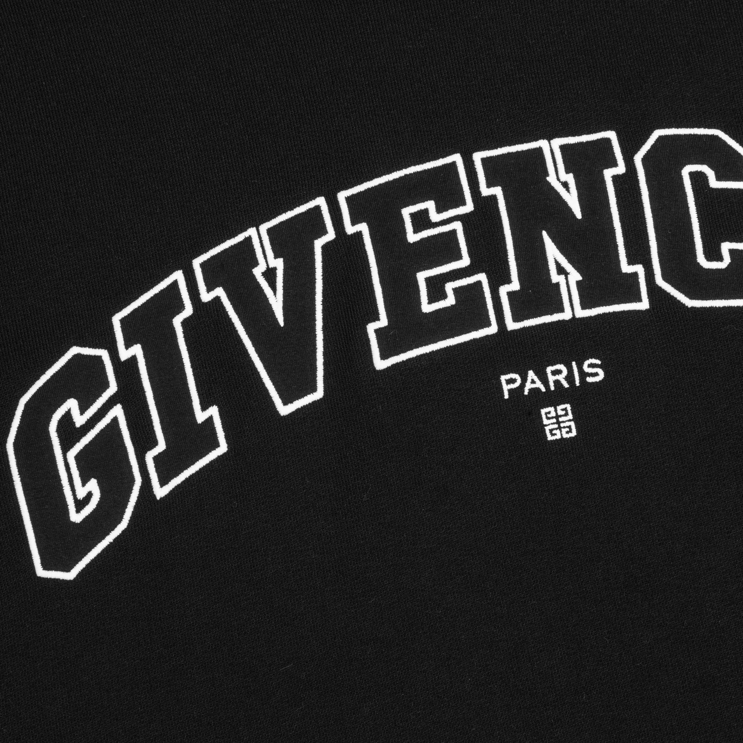 College Embroidered Slim Fit Sweatshirt - Black Male Product Image