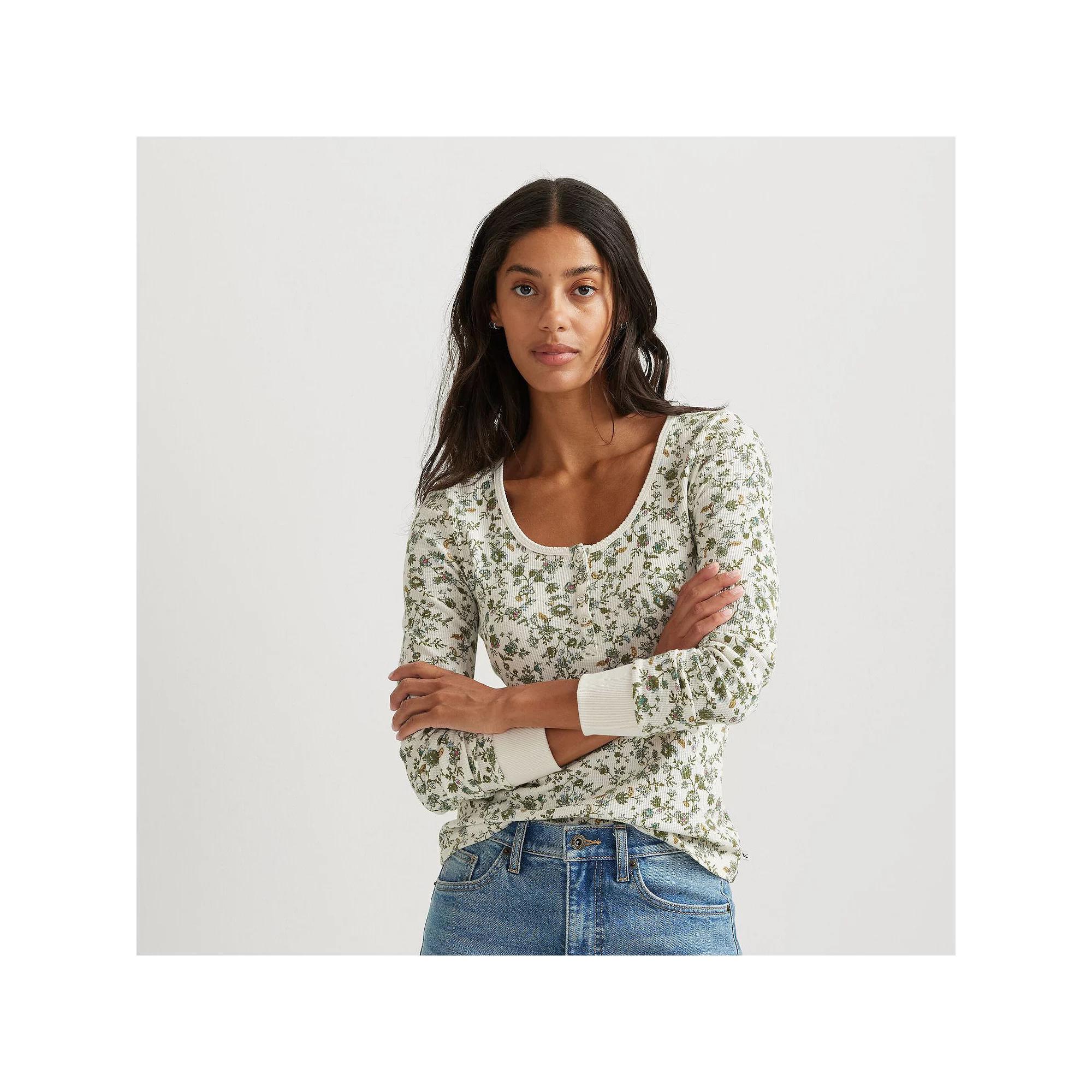 Women's Eddie Bauer Thermal Long Sleeve Henley,  Product Image