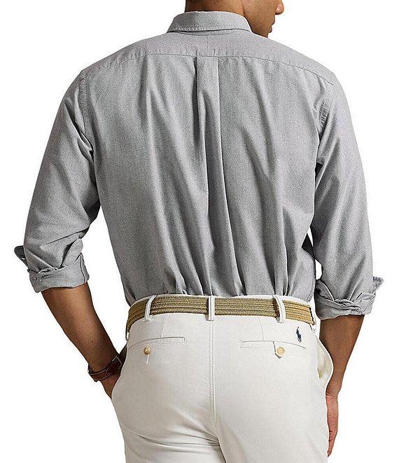 Polo Ralph Lauren Big & Tall Solid Oxford Long Sleeve Woven Shirt Product Image