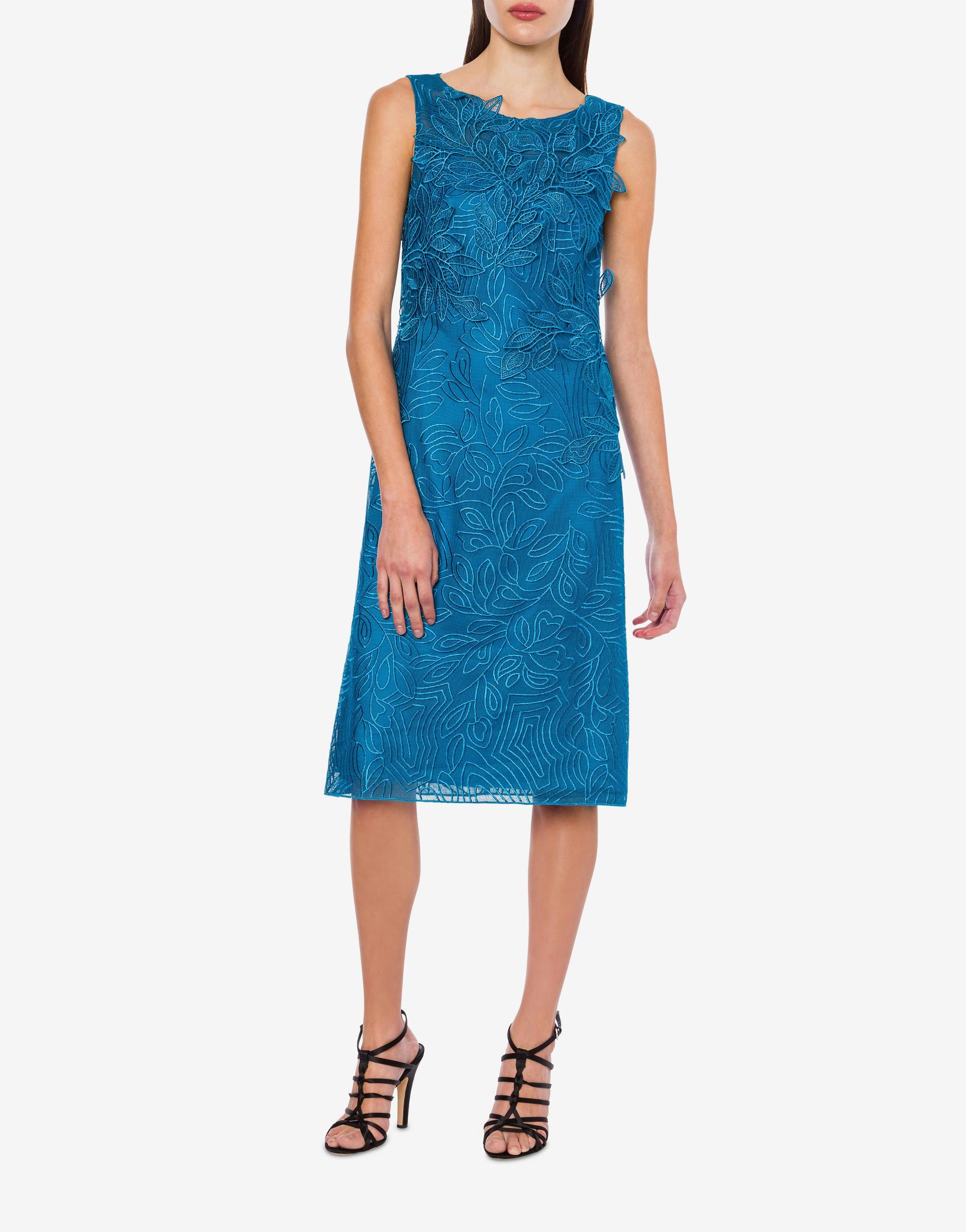 Midi dress in foliage macramé lace Product Image