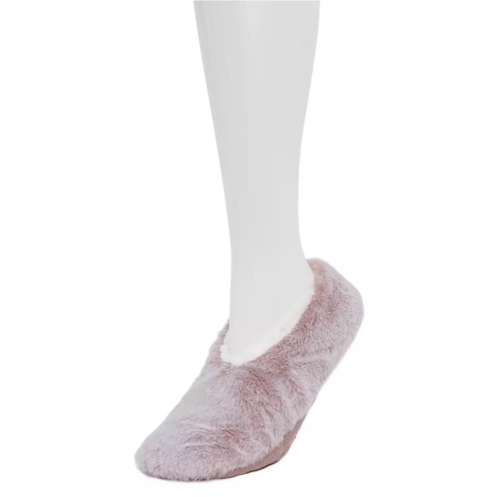 Women's Cozy Soft Faux Fur Ballerina Slipper Socks,  Product Image